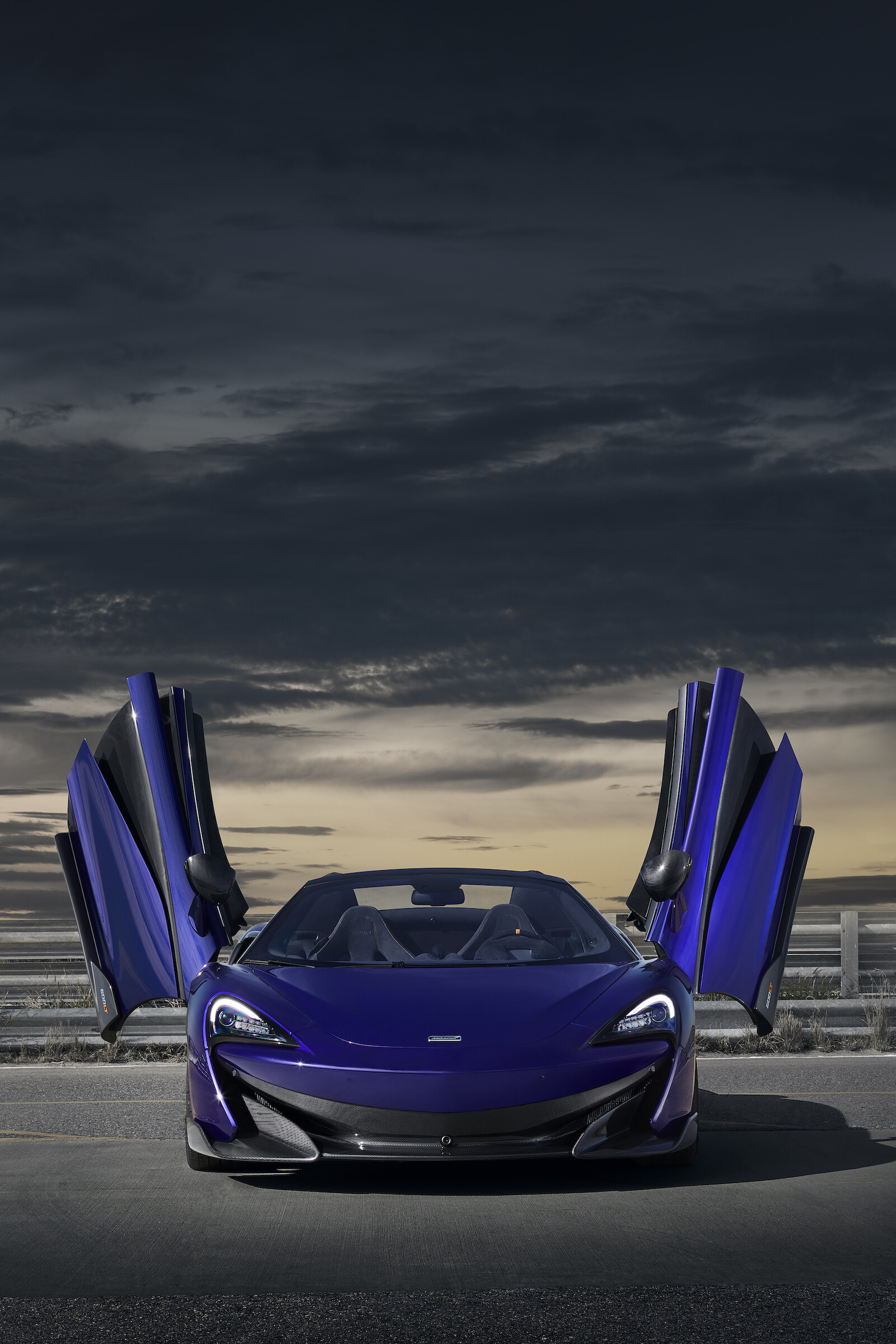 McLaren: 600LT Spider, A supercar with ultra-light retractable hard top roof. 1600x2400 HD Background.