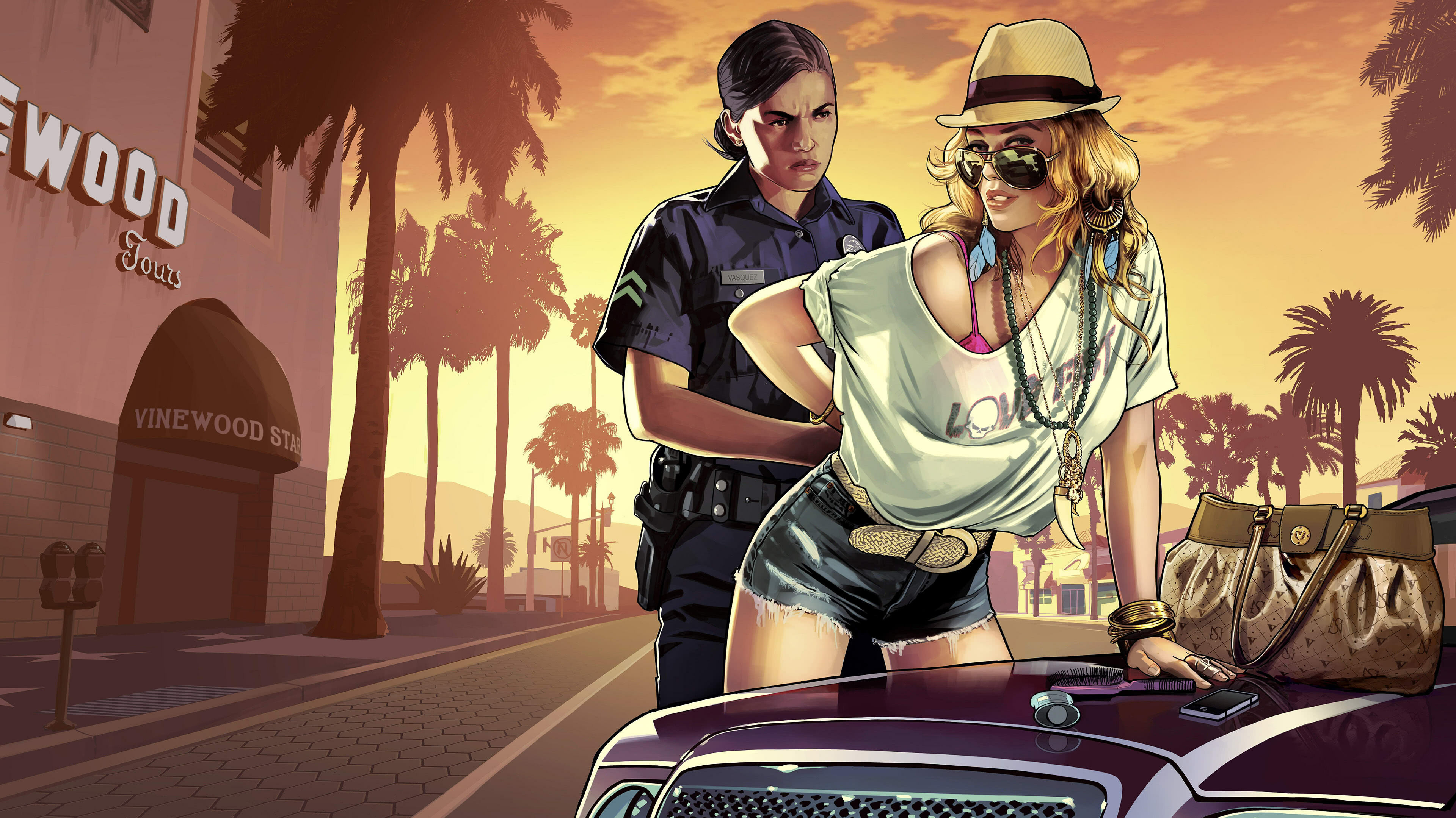 Grand Theft Auto 5: It won year-end accolades including Game of the Year awards from several gaming publications. 3840x2160 4K Wallpaper.