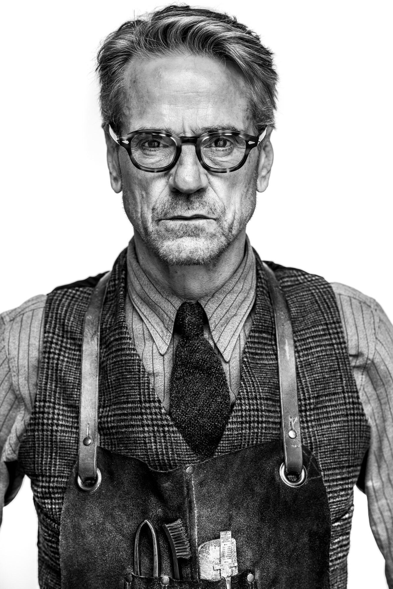 Jeremy Irons, Photographed by Clay Enos, Alfred Pennyworth, Movies, 1340x2000 HD Phone
