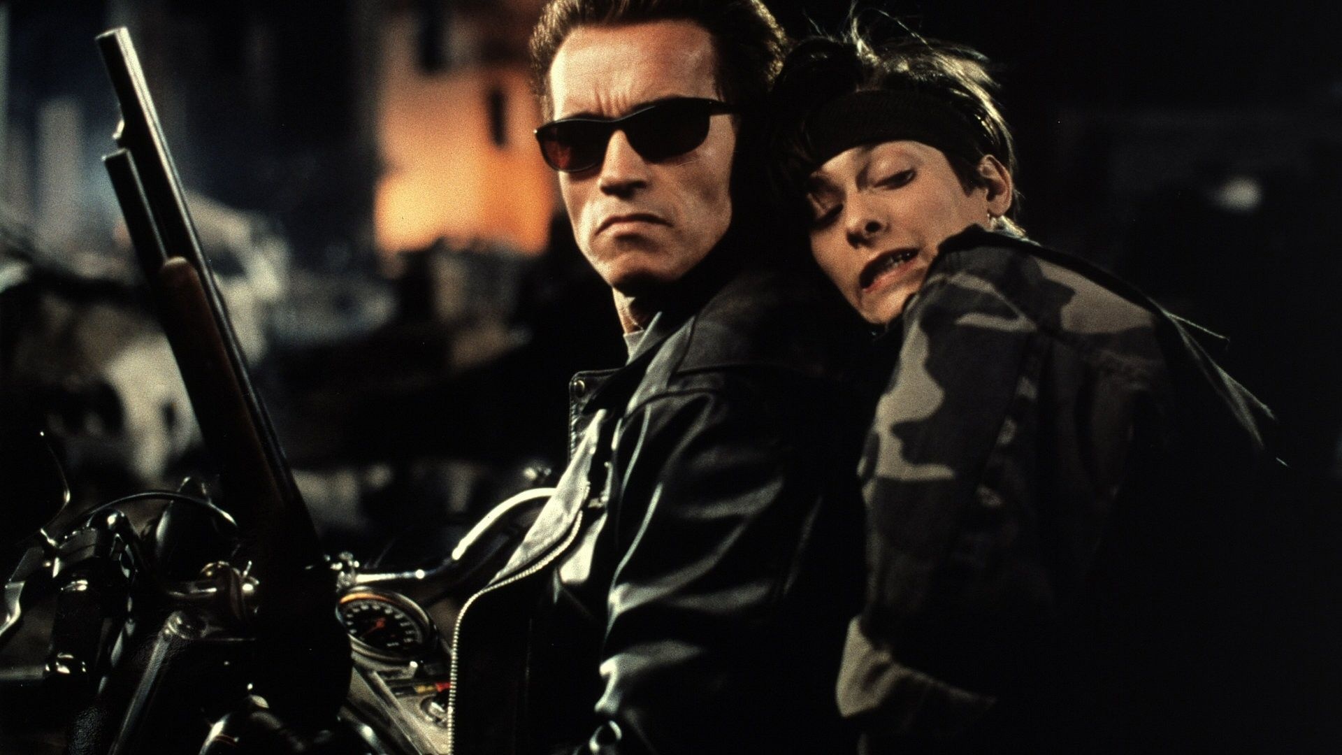 Arnold Schwarzenegger, Edward Furlong, Terminator 2 Judgment Day, 1920x1080 Full HD Desktop