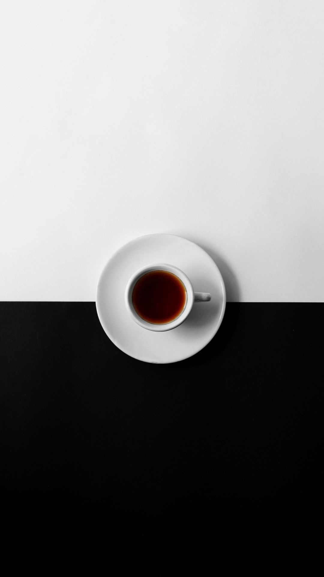 Tea: Teacup, Saucer, Minimalism. 1080x1920 Full HD Wallpaper.