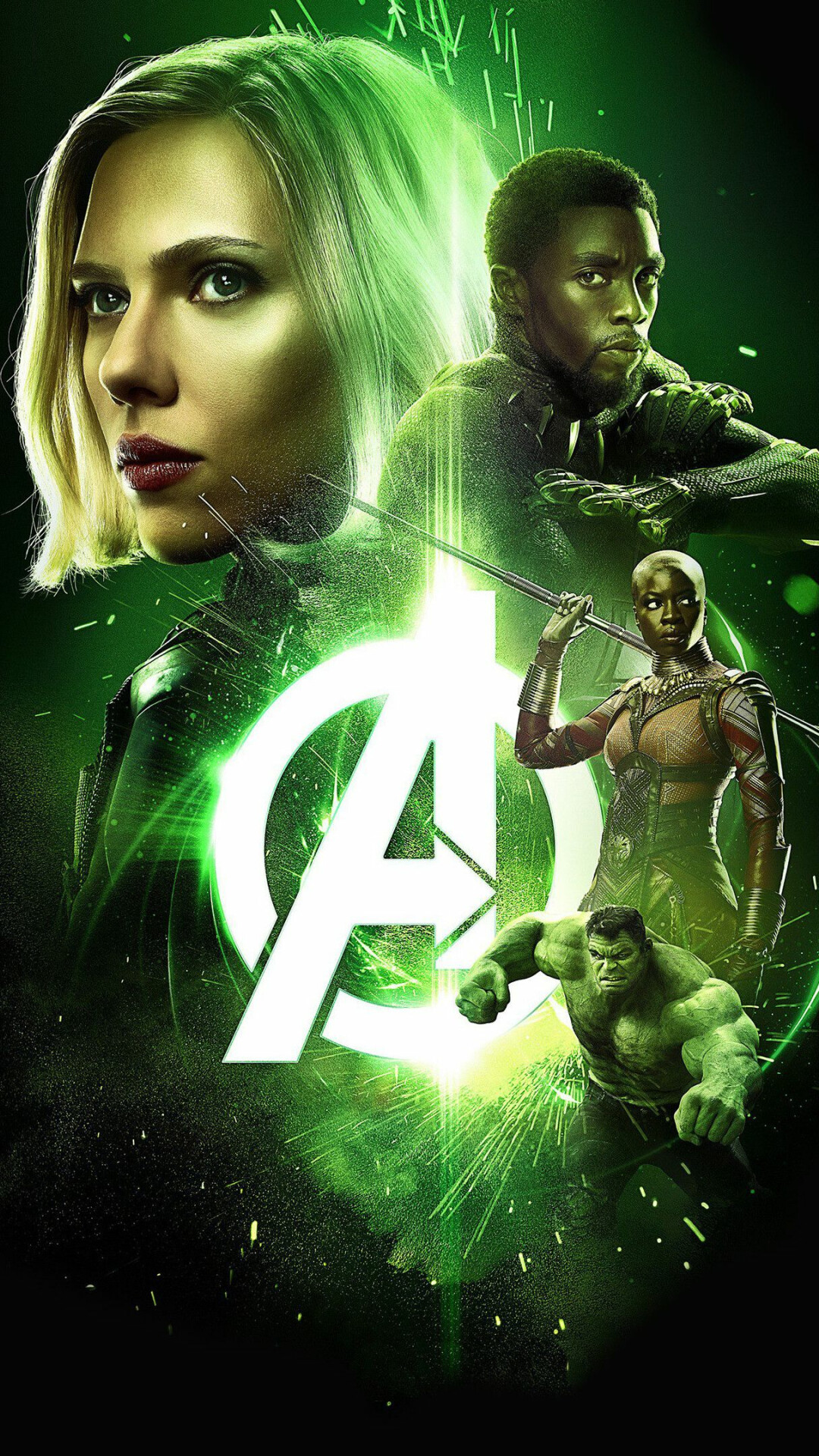 Avengers: Infinity War, Hulk, Black Panther. 1080x1920 Full HD Background.