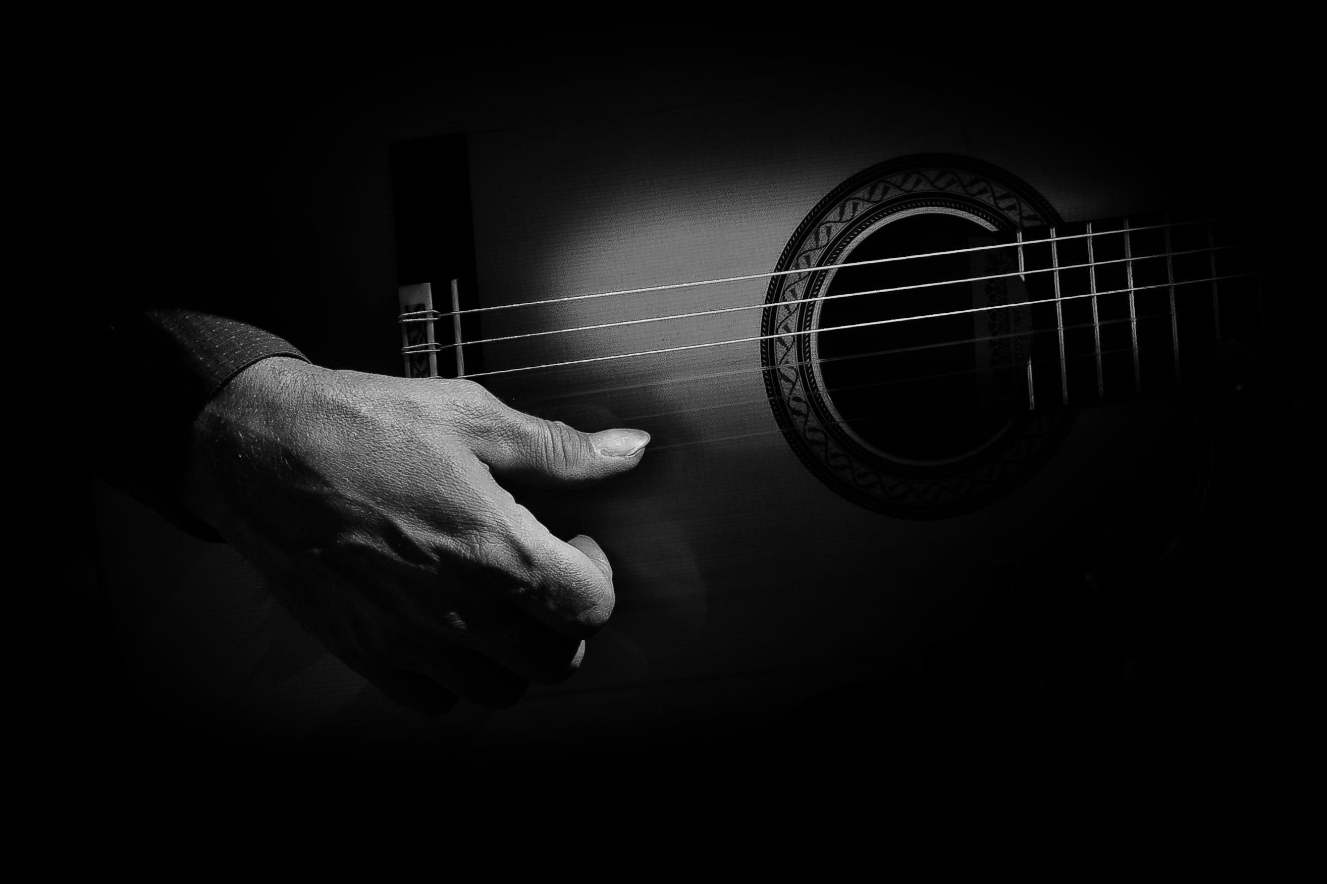 Guitar player, Musician performing, Flamenco art, Andalusian music, 2630x1760 HD Desktop