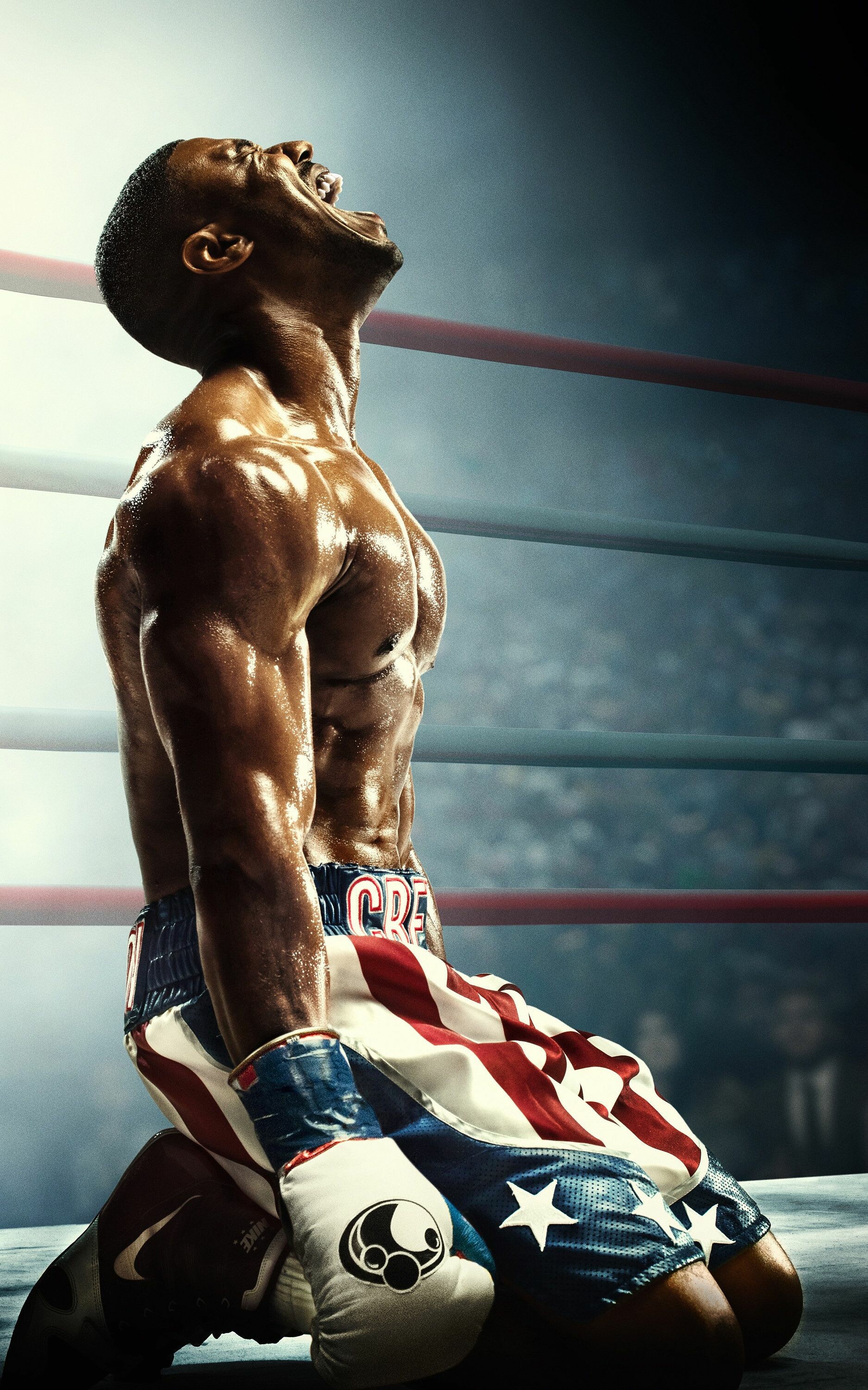 Boxing: Creed, a 2015 American sports drama film, Michael B. Jordan. 1880x3000 HD Wallpaper.