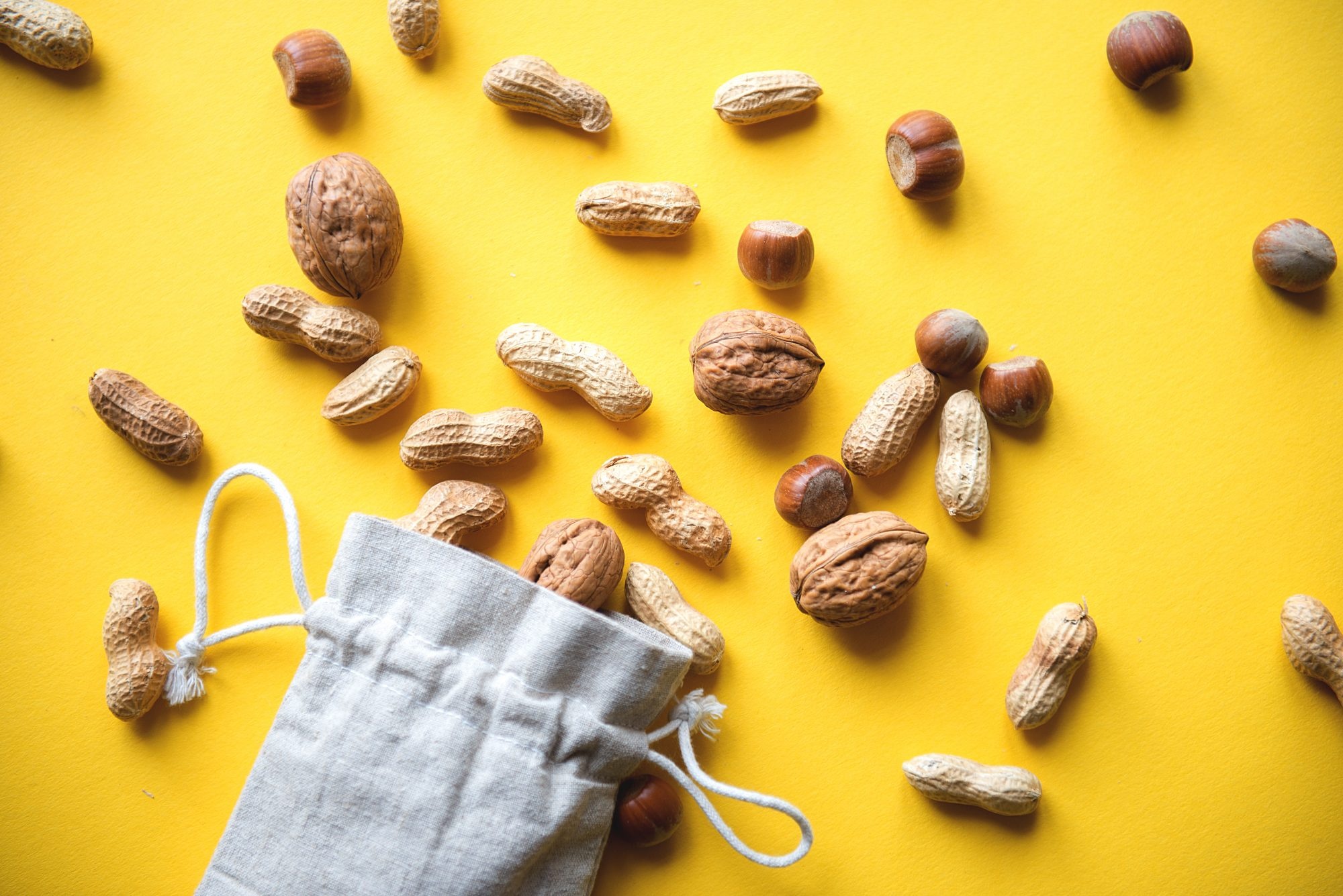 Nuts: Hard-walled, Edible kernel, Food. 2000x1340 HD Wallpaper.