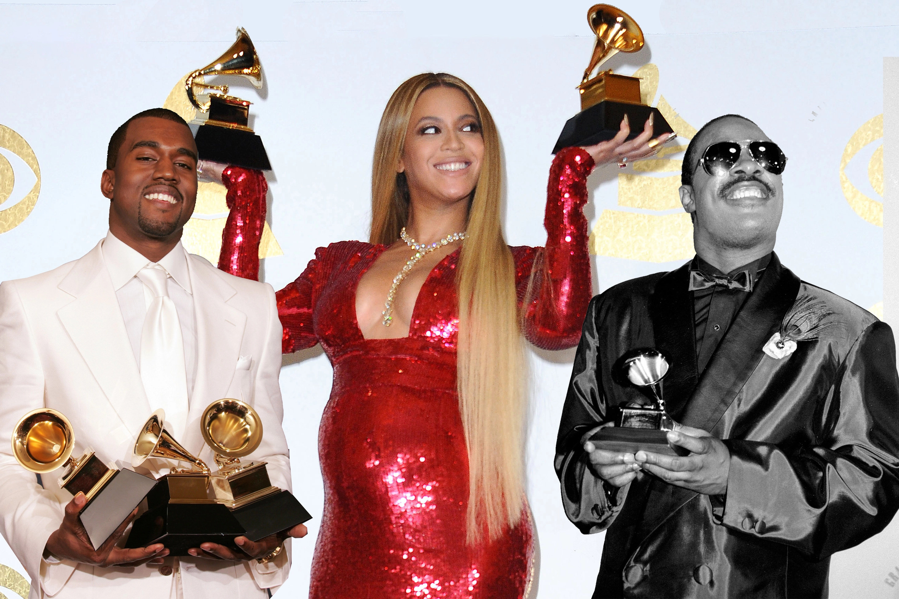 Grammy award winners, music legends, Stevie Wonder, record holders, 2930x1950 HD Desktop