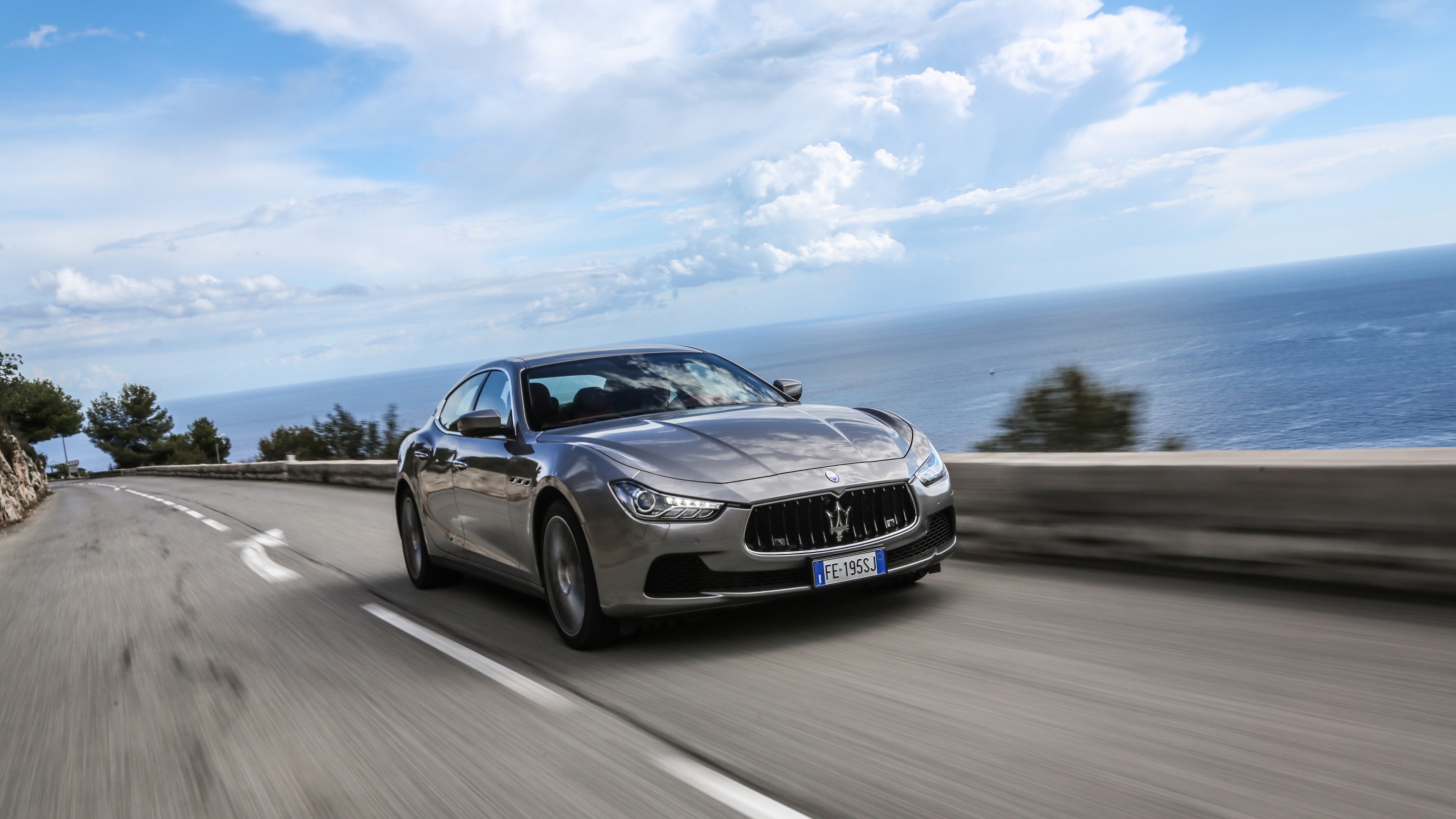 Maserati Ghibli S Q4, Paris Auto Show, Grey color, Elegant aesthetics, 3840x2160 4K Desktop