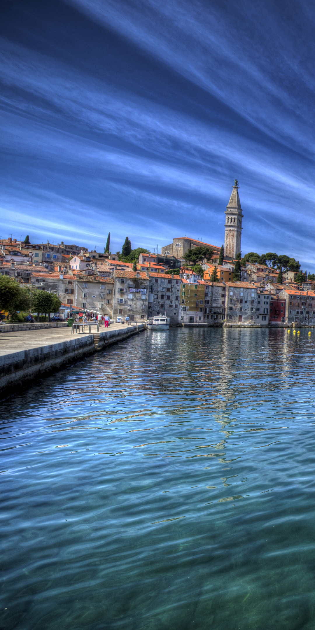 Adriatic Sea, Man-made town, Coastal beauty, Mediterranean vibes, 1080x2160 HD Phone