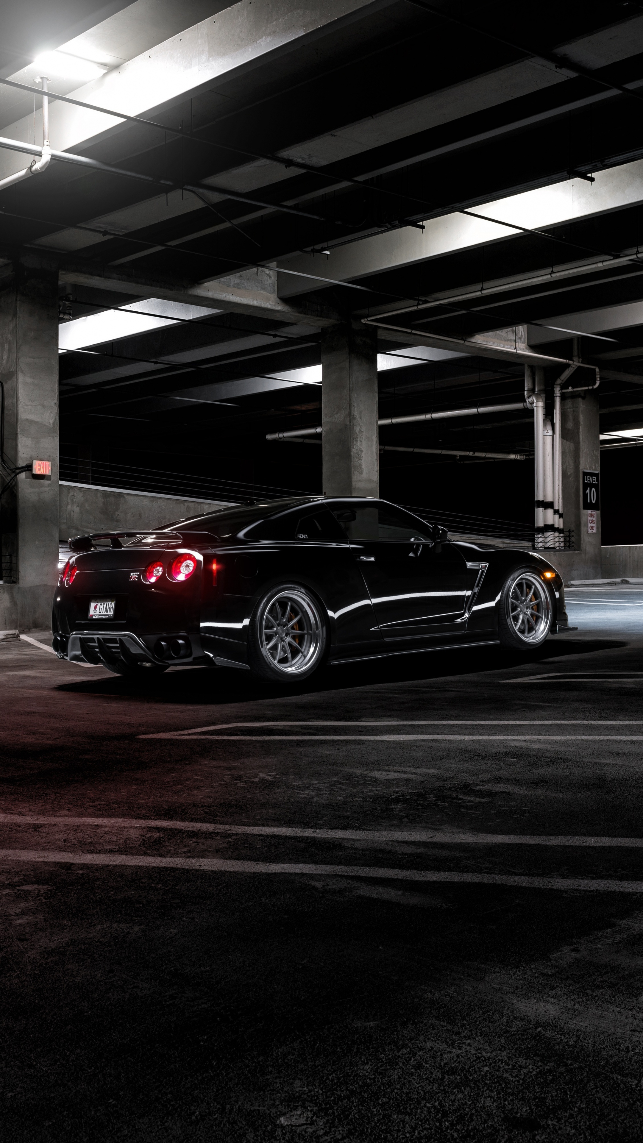 GT-R, Download black car Nissan GT-R wallpaper, Xperia Z5 Premium, 4K image, 2160x3840 4K Handy