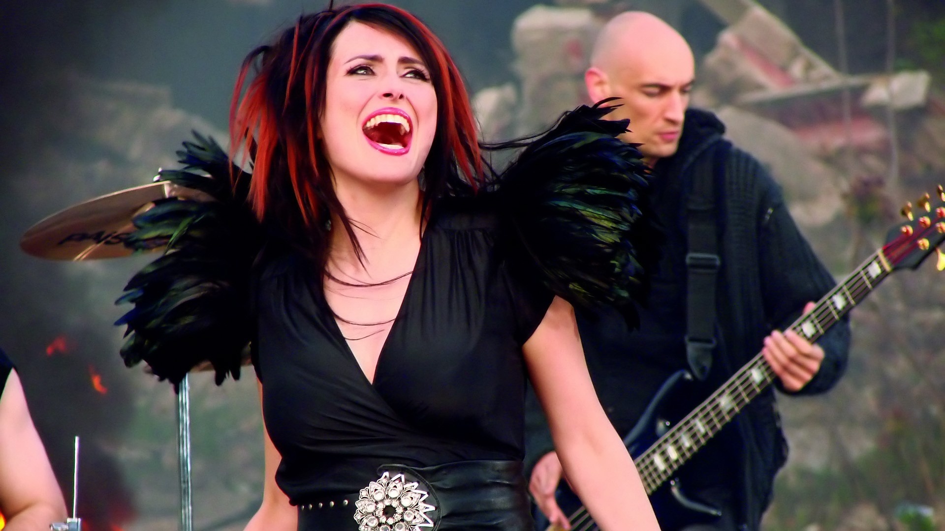 Within Temptation: A female Dutch rock and metal singer, A light and lyrical voice. 1920x1080 Full HD Wallpaper.