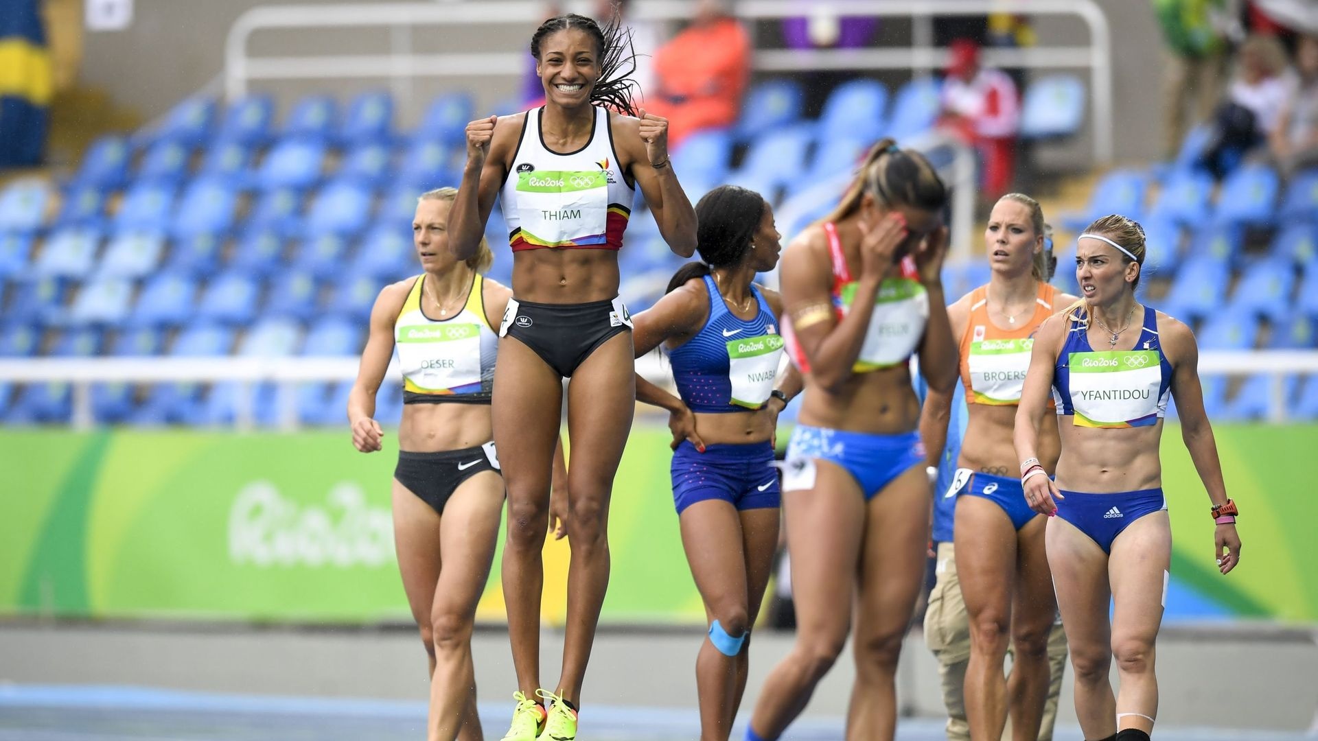 Nafissatou Thiam, Olympic clich, High jump dominance, 100m hurdles, 1920x1080 Full HD Desktop