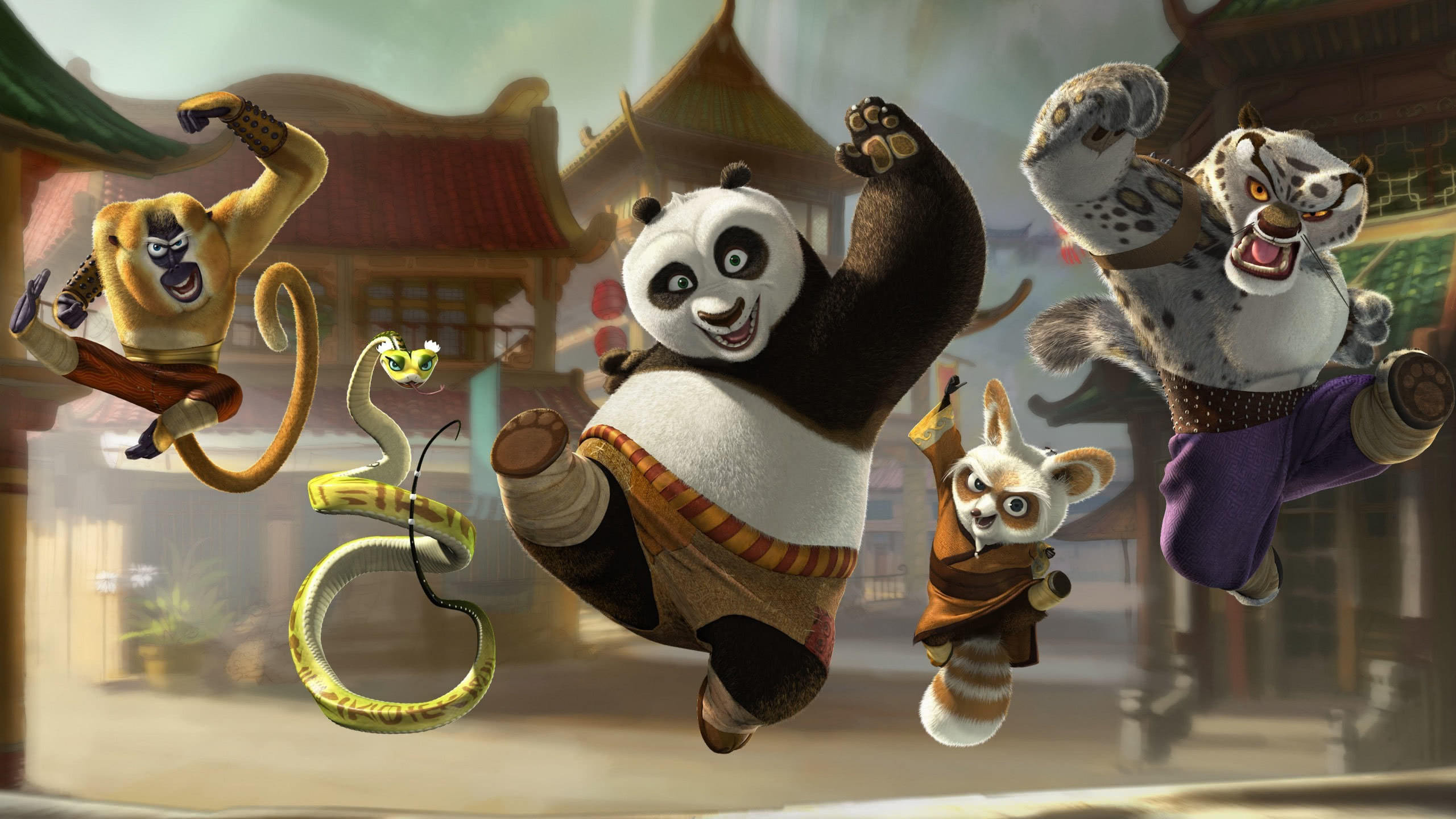 Kung Fu Panda, Iconic characters, Stunning artwork, High resolution, 2560x1440 HD Desktop