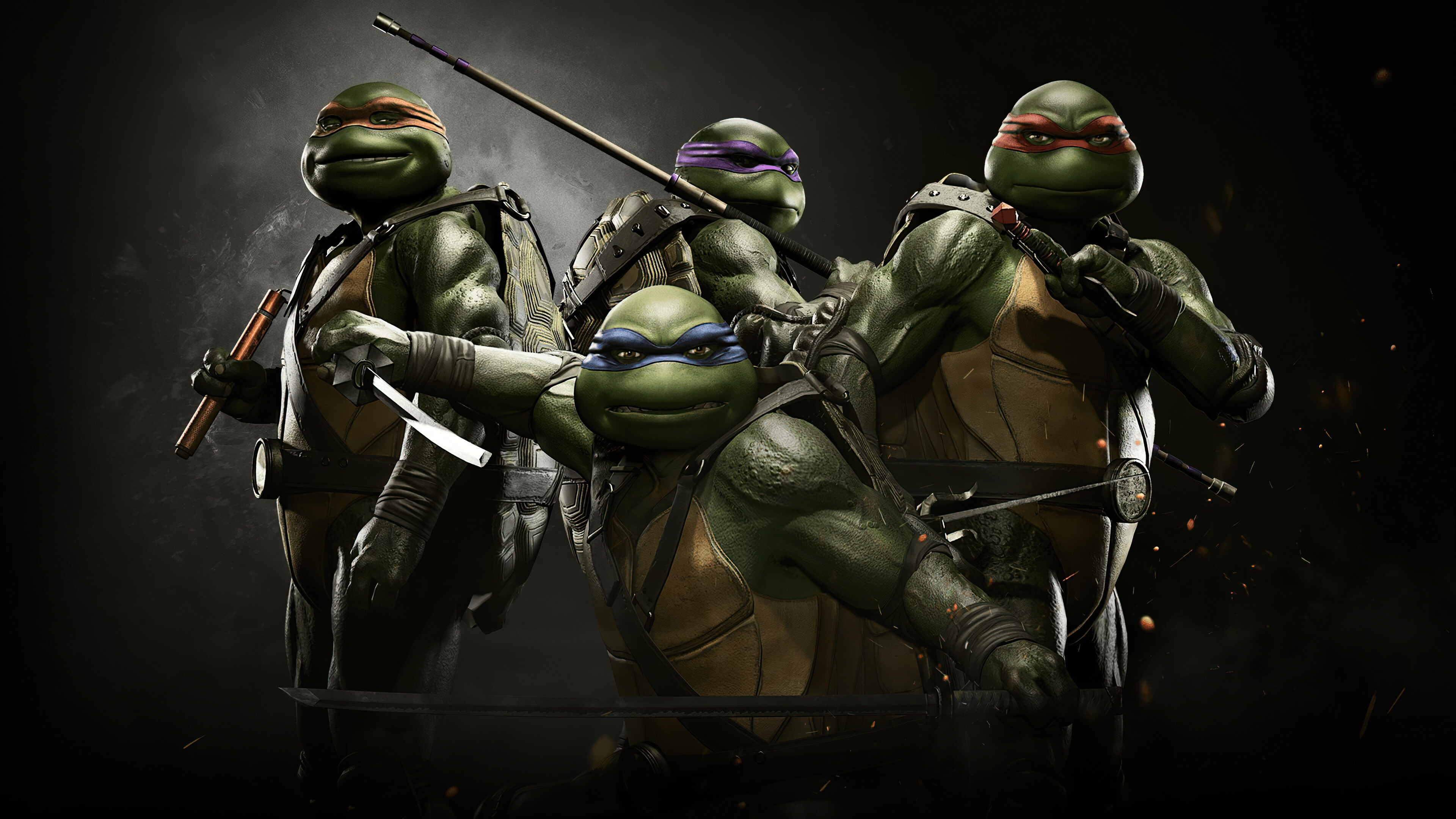 Injustice: The Teenage Mutant Ninja Turtles are the 4th guest characters to appear in the second part of the game. 3840x2160 4K Background.