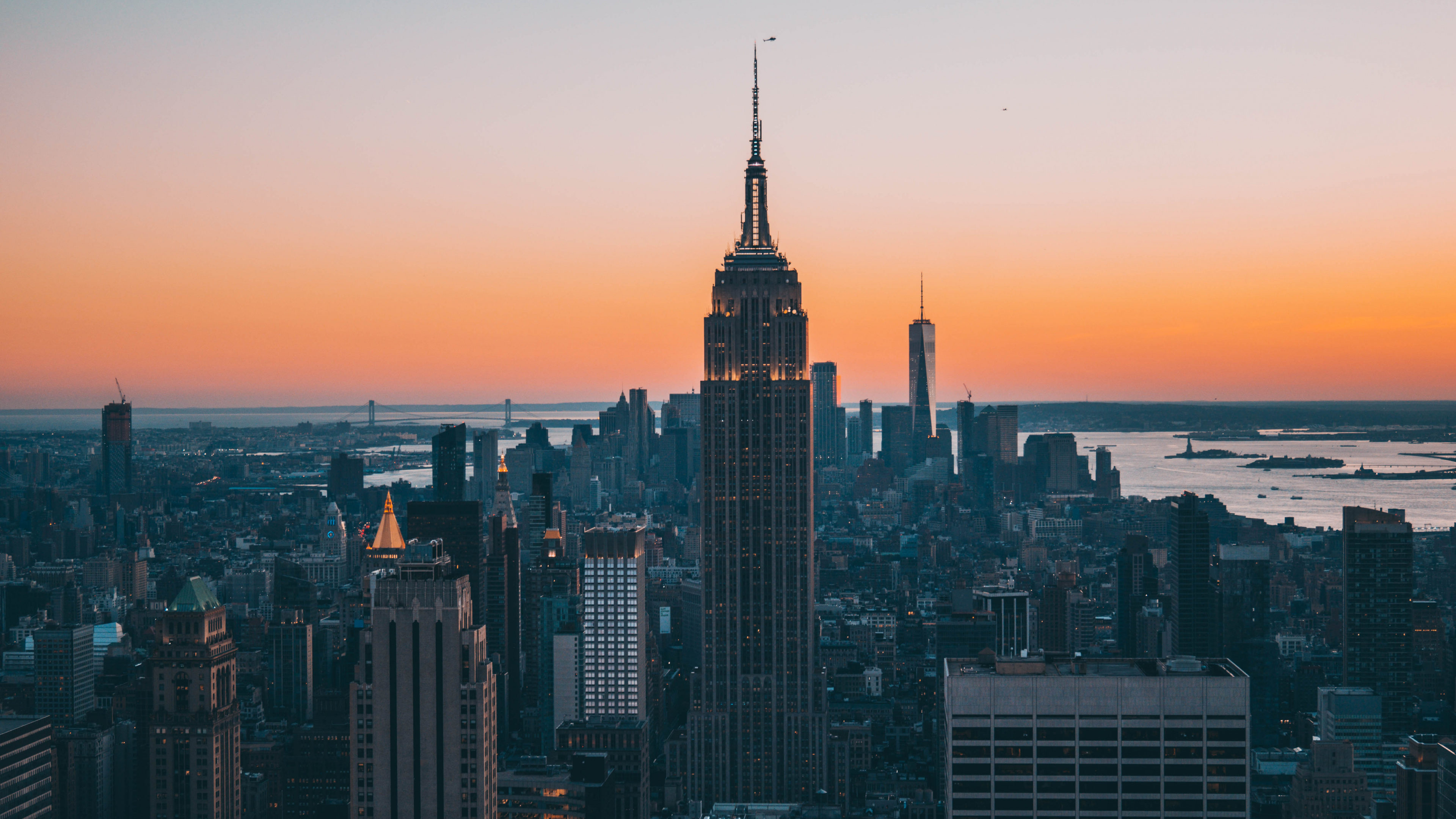 Empire State Building, City of sunsets, New York skyline, Architectural wonder, 3840x2160 4K Desktop