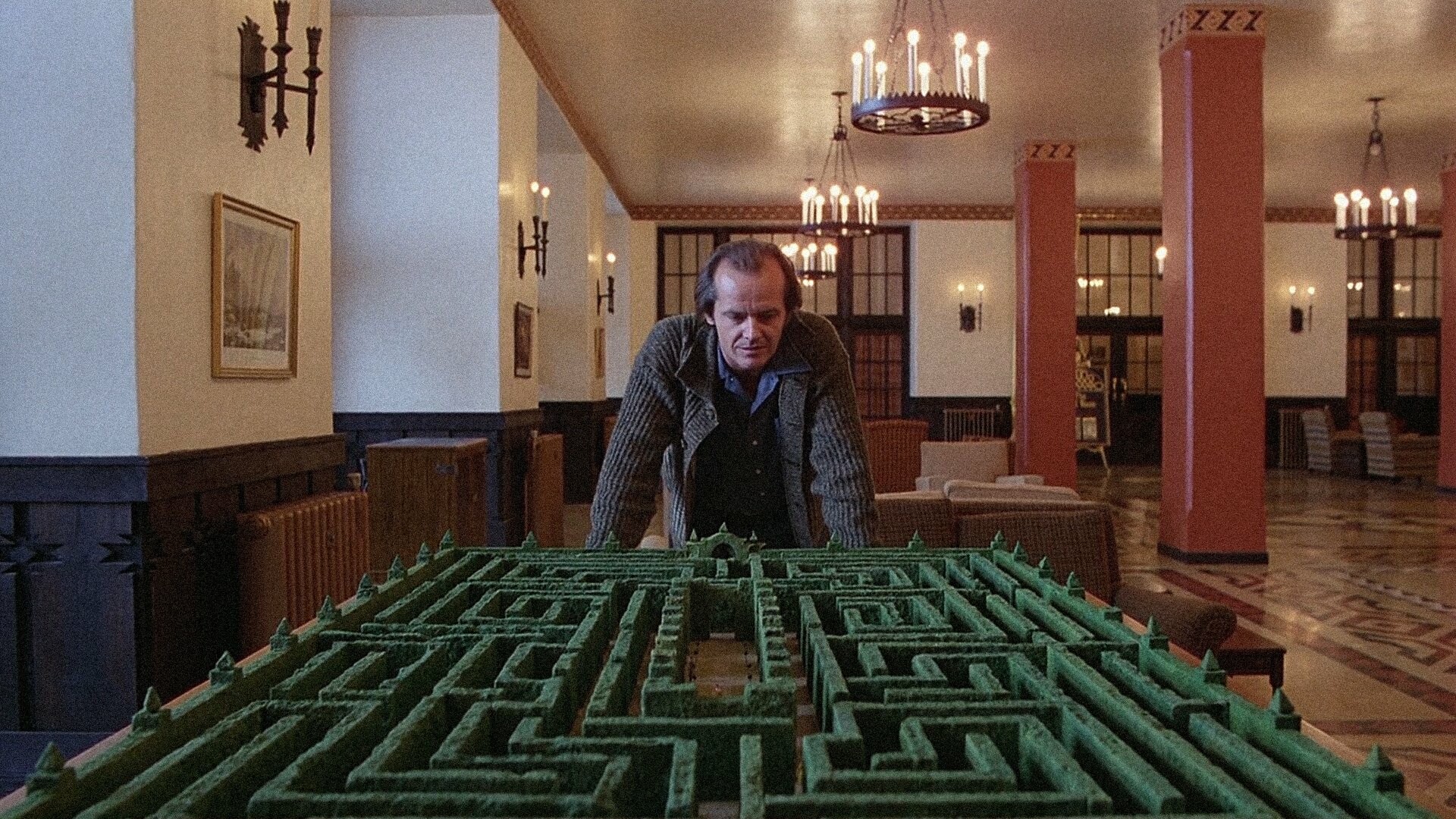 The Shining: The film's central character is Jack Torrance, an aspiring writer and recovering alcoholic. 1920x1080 Full HD Background.