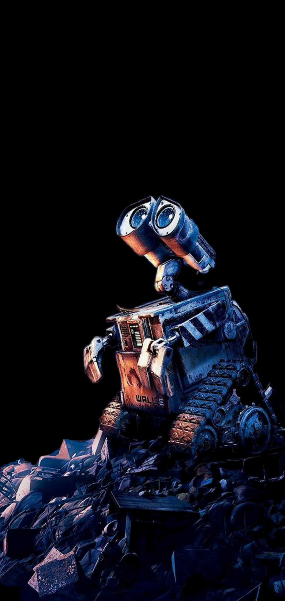 WALL·E: It’s the twenty-ninth century, and humans have long since fled Earth for outer space, leaving the last functioning trash-compacting robot, to go about the work of cleaning up a pollution-choked planet. 1080x2280 HD Wallpaper.