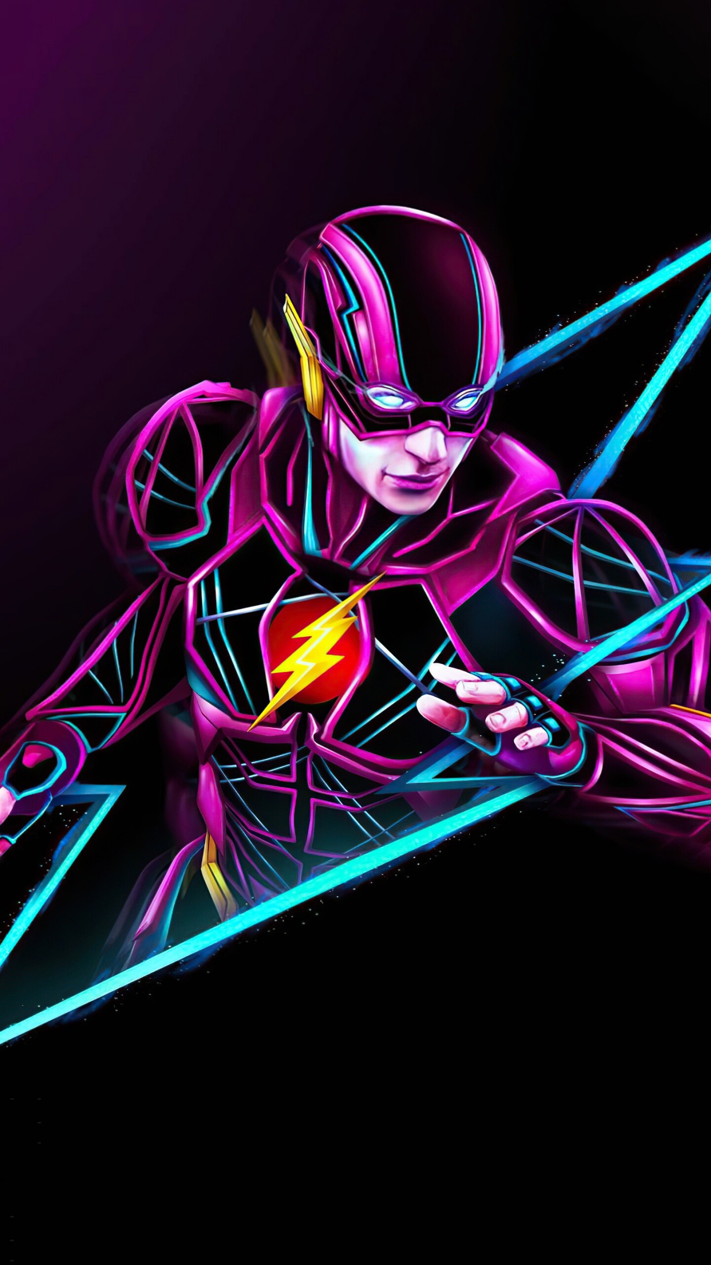 Ezra Miller, Celeb actor, The Flash, Multicolor graphics, 1440x2560 HD Phone