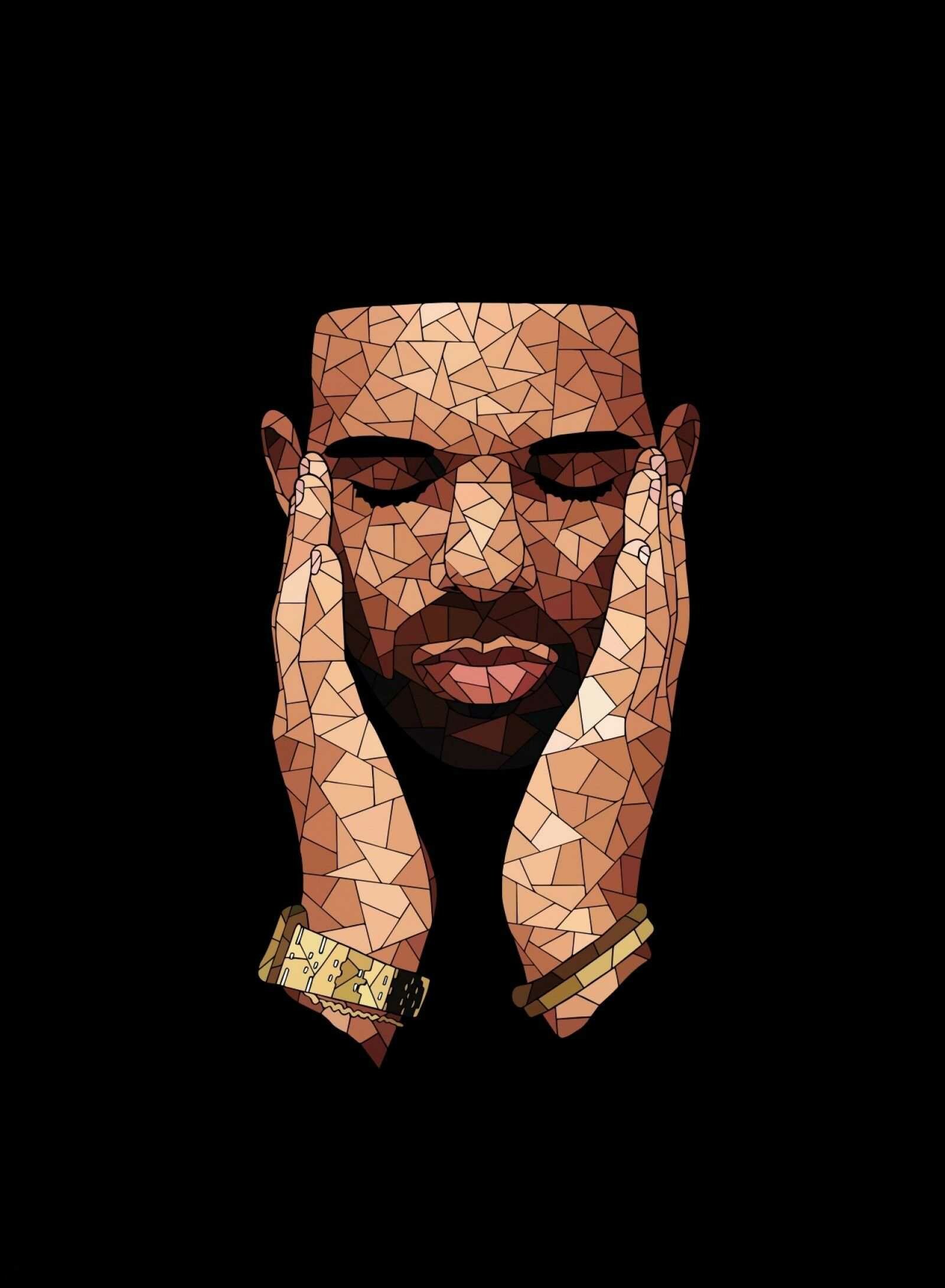 Drake: The head of OVO fashion label, Painting. 1600x2190 HD Background.