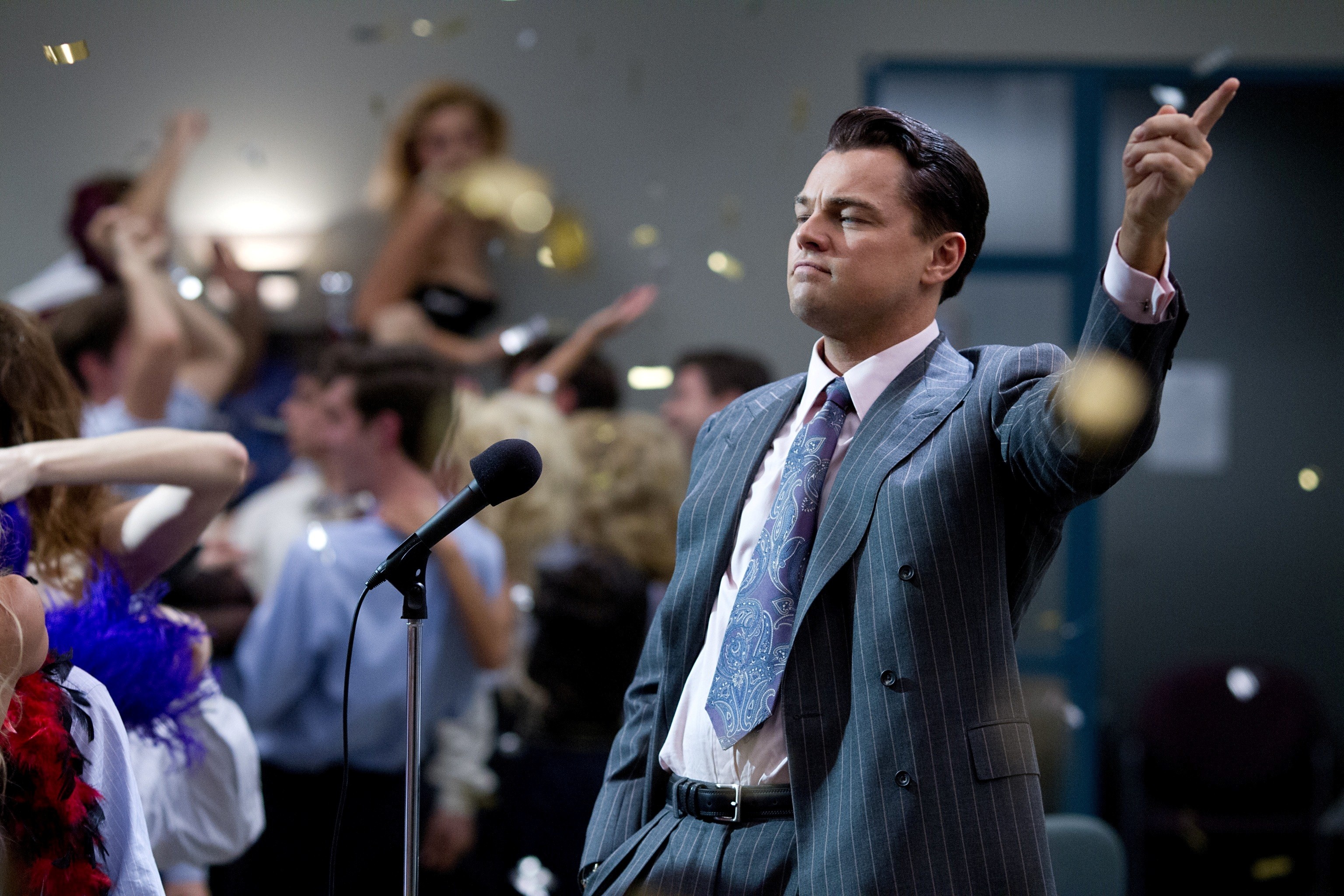 The Wolf of Wall Street: Leonardo DiCaprio as Jordan Belfort, American actor. 3080x2050 HD Wallpaper.