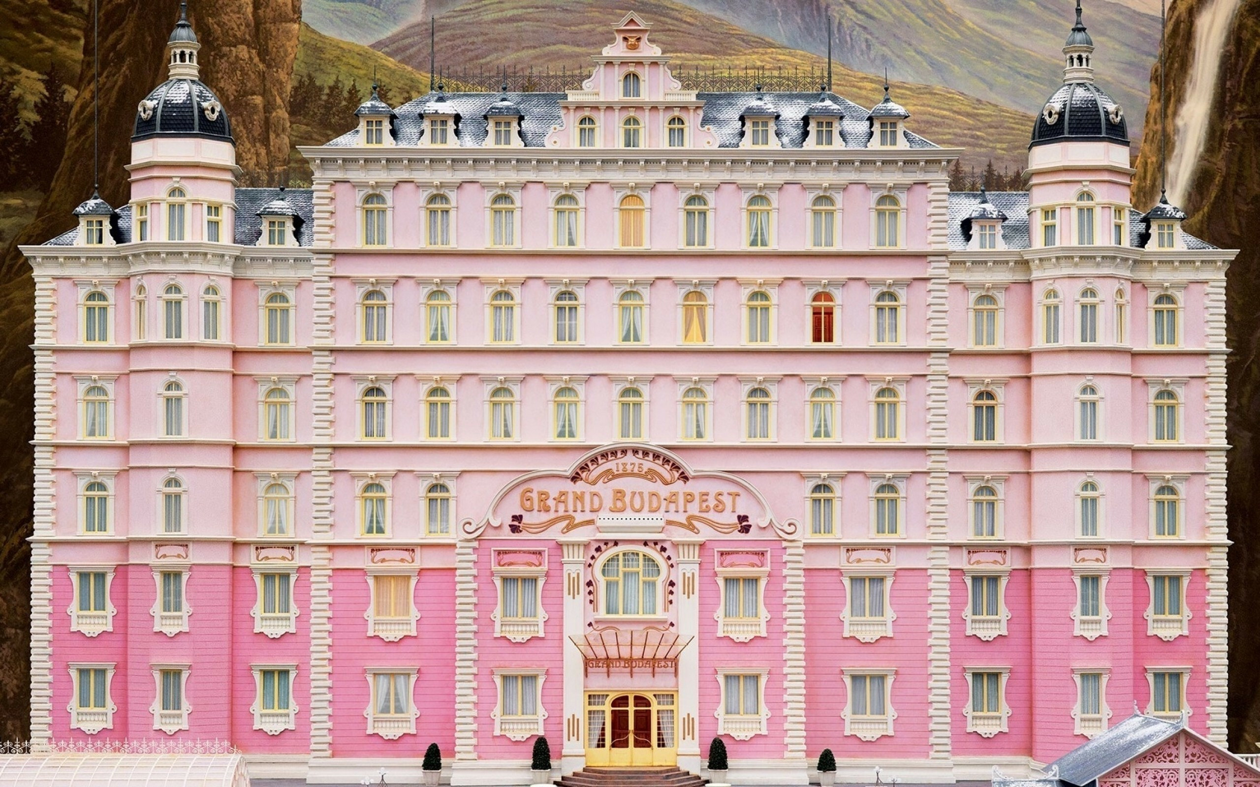 The Grand Budapest Hotel building, Download wallpapers for MacBook, Architectural marvel, Grandeur personified, 2560x1600 HD Desktop