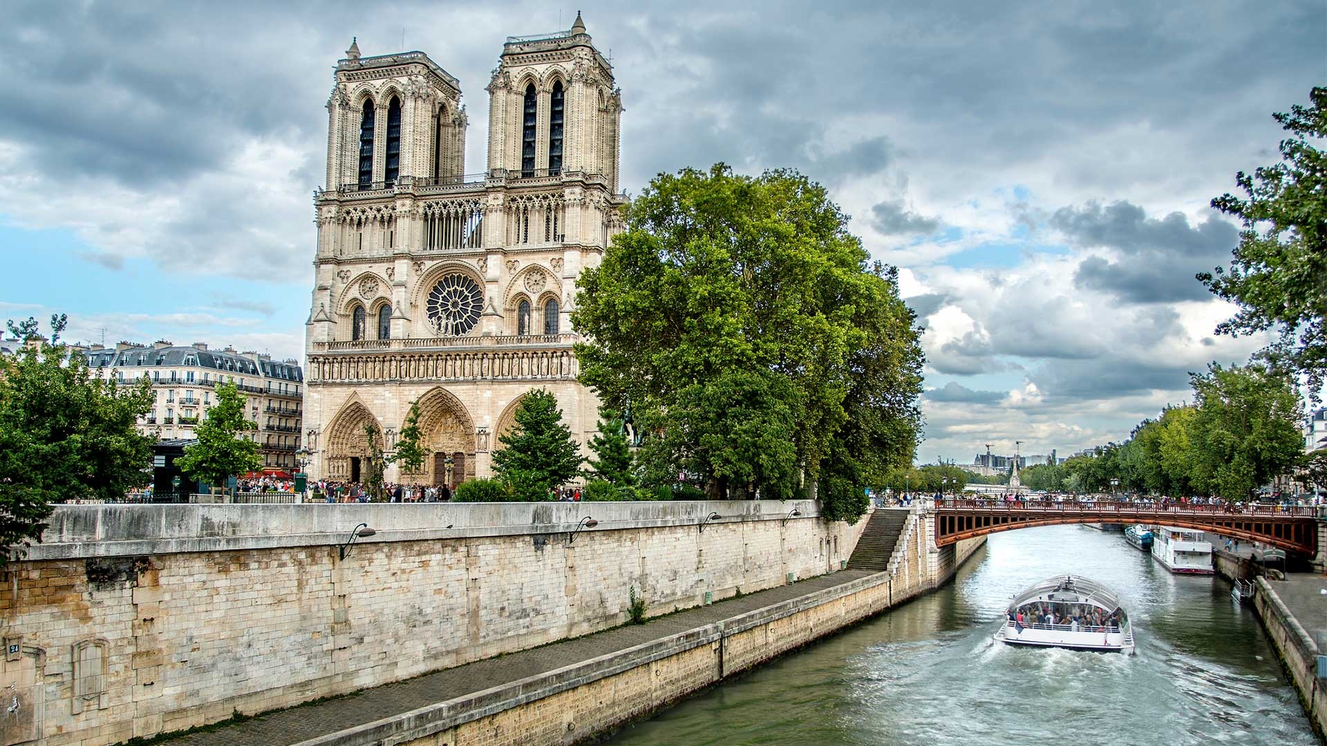 Notre-Dame Cathedral, Travels, Architectural marvel, Devastating fire, 1920x1080 Full HD Desktop