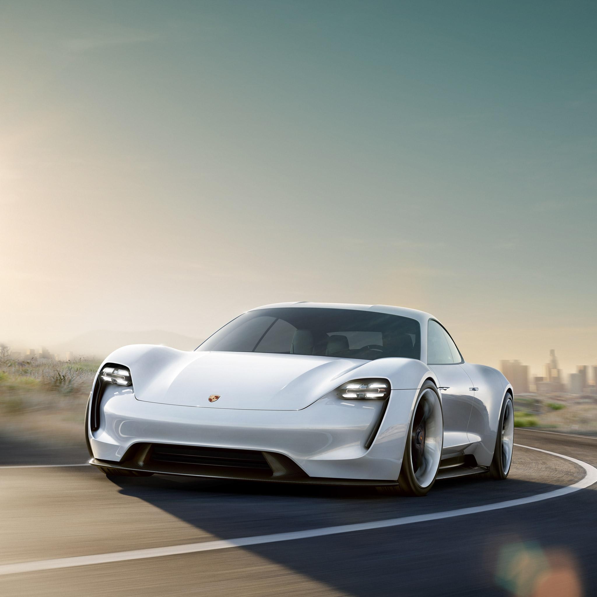Porsche Taycan, Sleek and powerful, Electrifying performance, Captivating wallpapers, 2050x2050 HD Phone