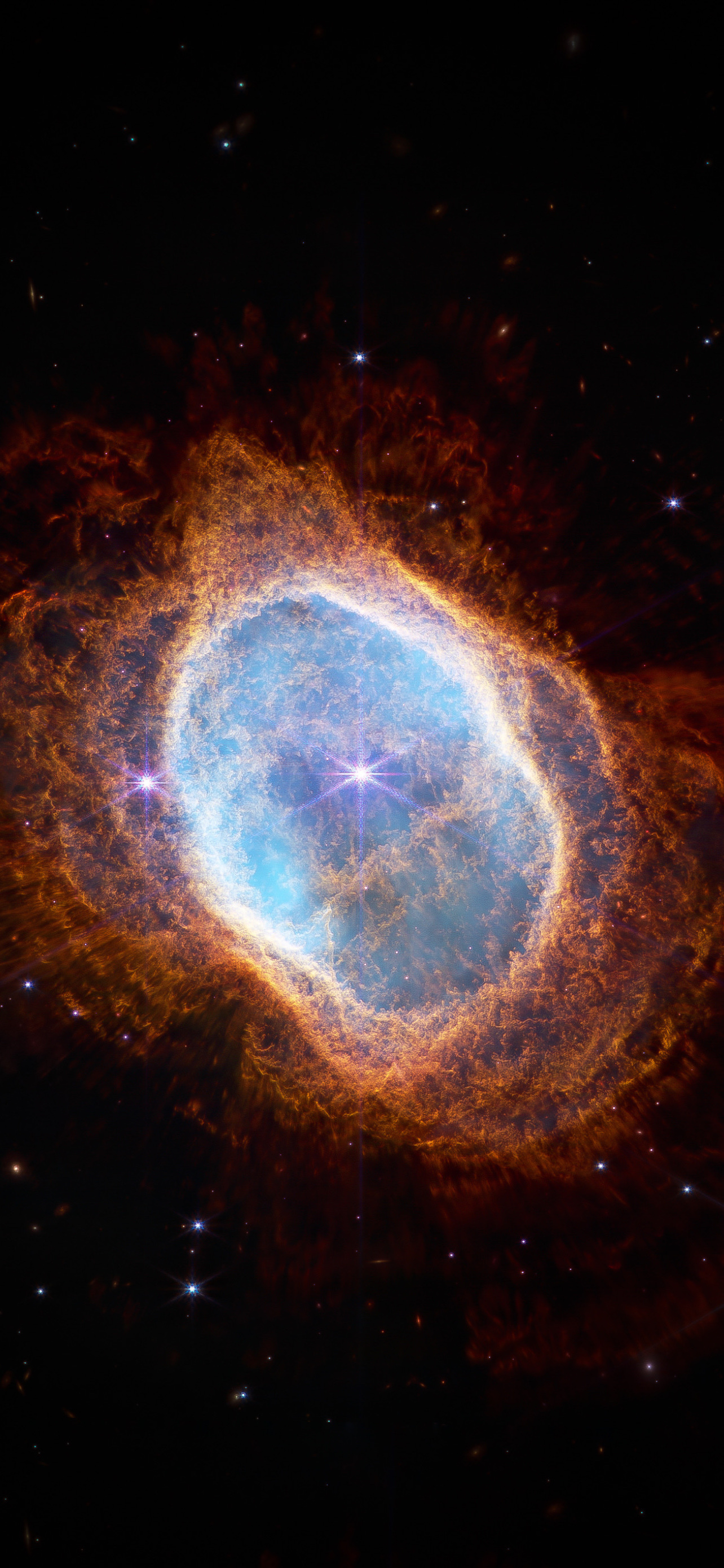 Southern Ring Nebula, Carina Nebula, NASA wallpapers, iPhone optimized, 1290x2780 HD Phone
