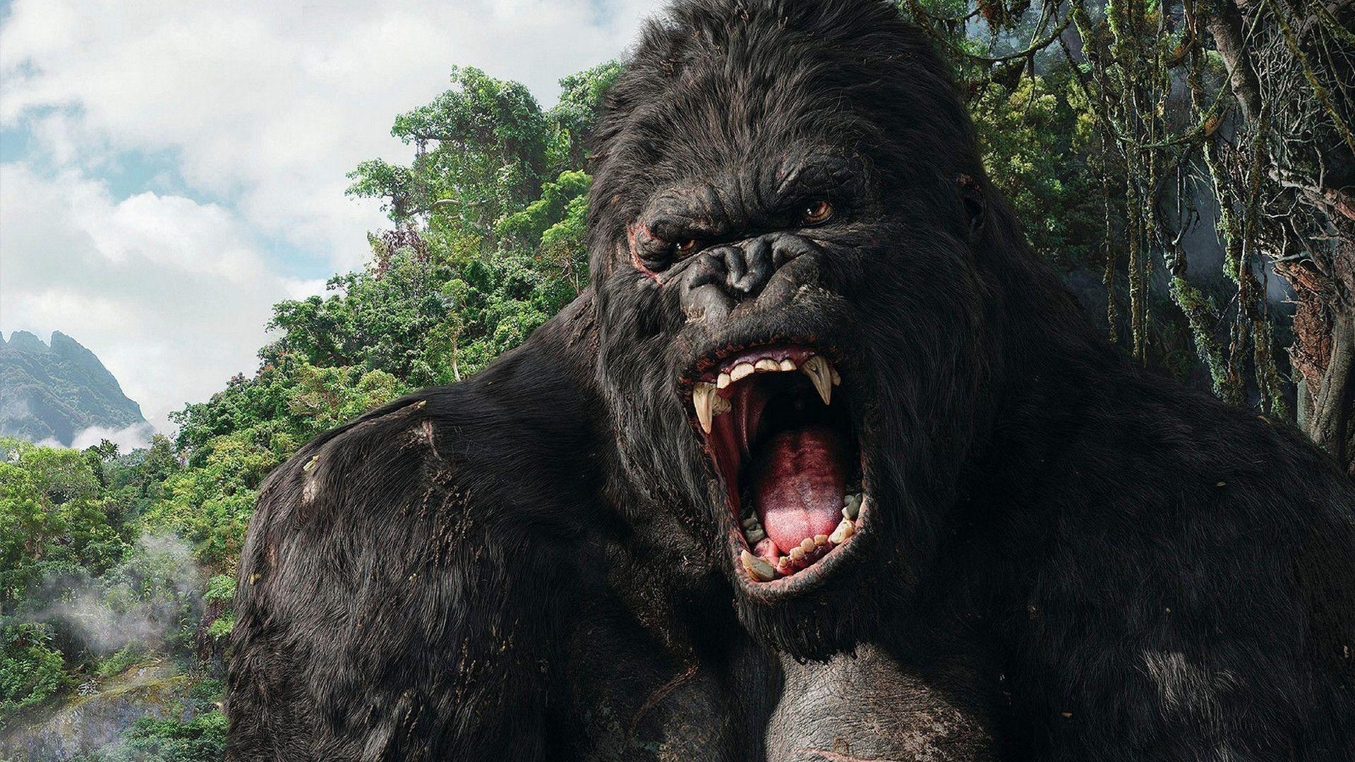 King Kong: The second live action remake of the 1933 classic, 2005 movie. 1920x1080 Full HD Wallpaper.