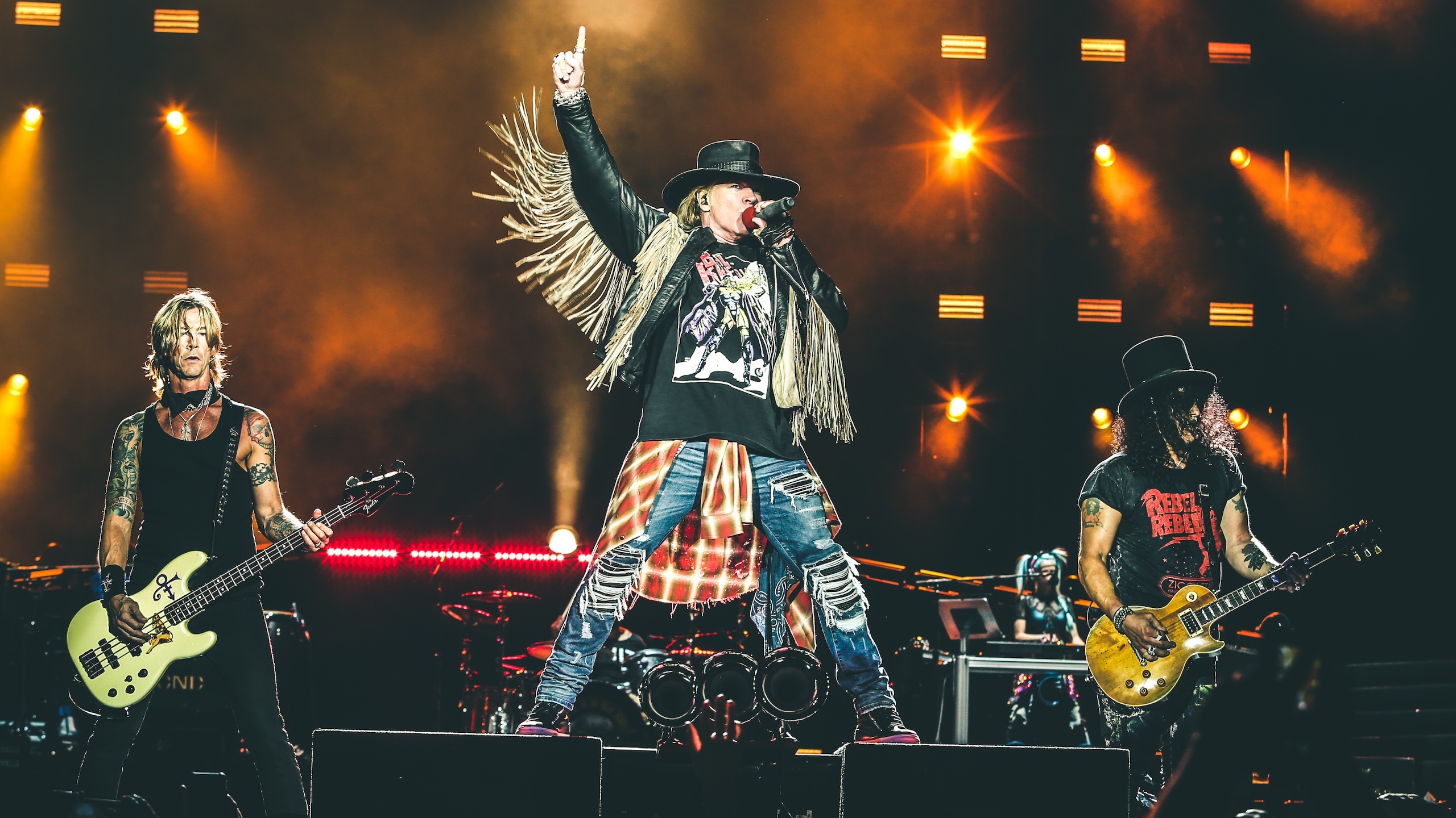 Guns N' Roses, New music announcement, Creative process, Music rejuvenation, 2560x1440 HD Desktop