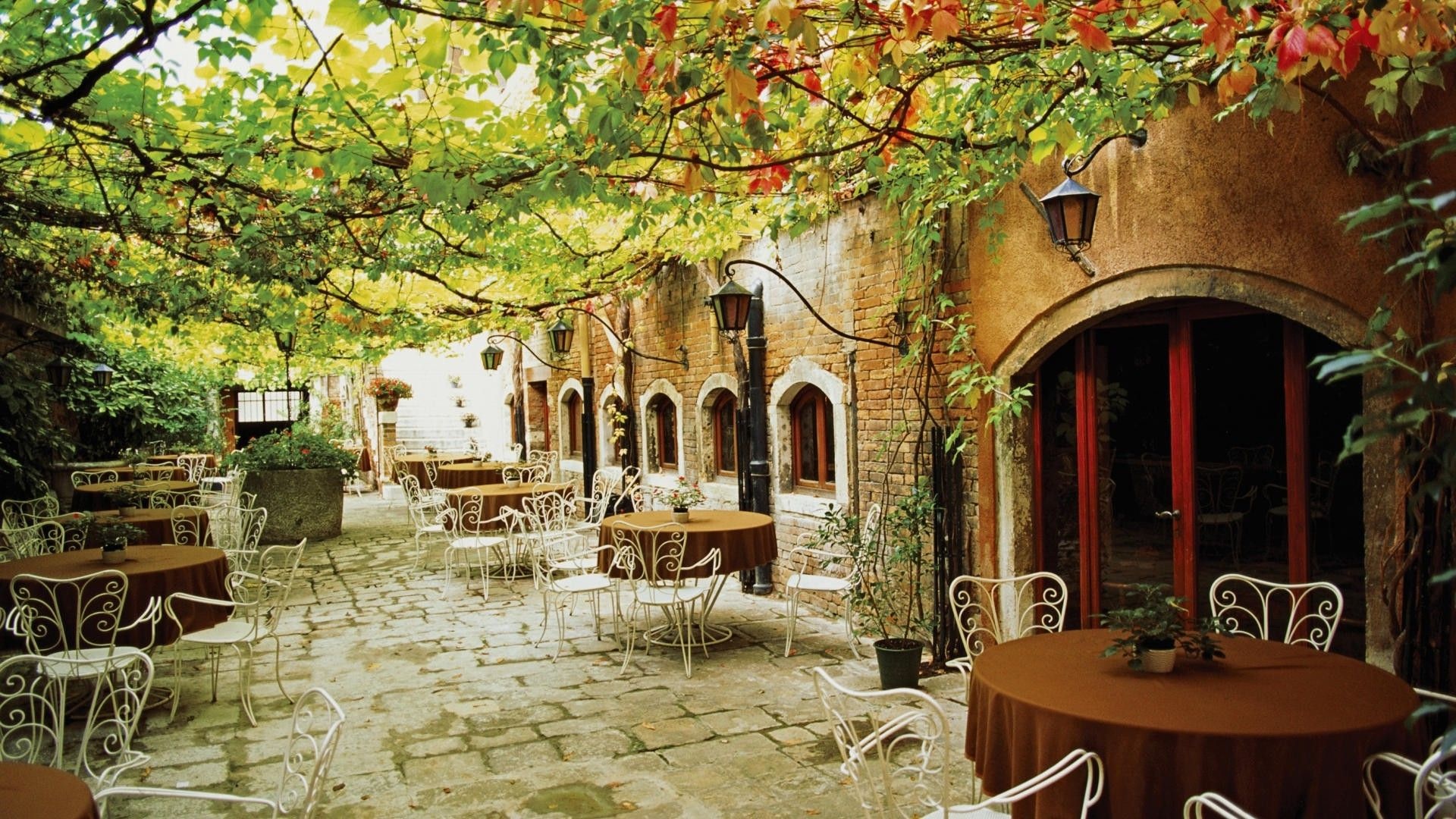 Italian cafe charm, Scenic landscapes, Historical architecture, Coffee culture, 1920x1080 Full HD Desktop
