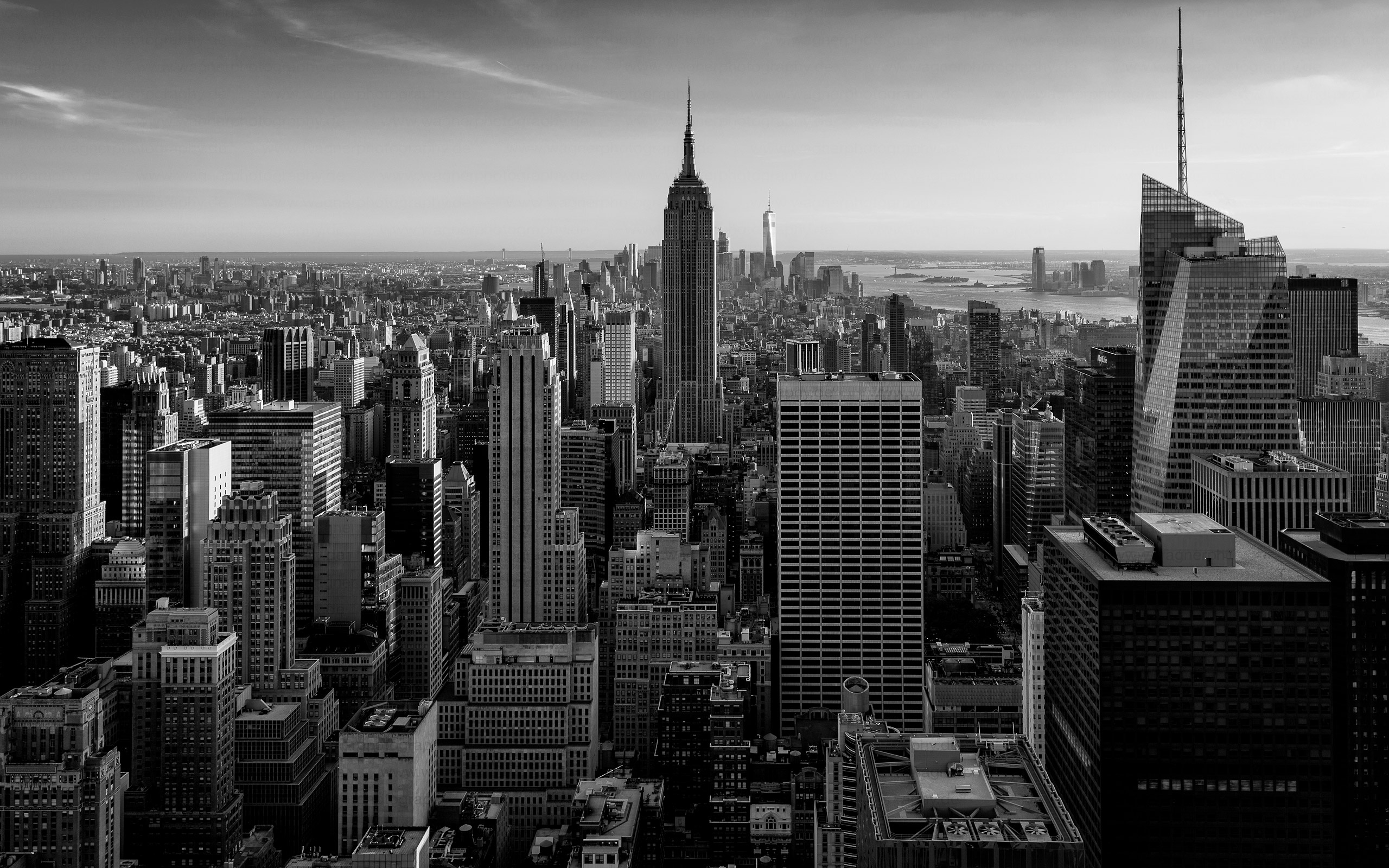 New York city in black and white, Holger Wagner photography, Monochromatic travel, B&W NYC, 2560x1600 HD Desktop