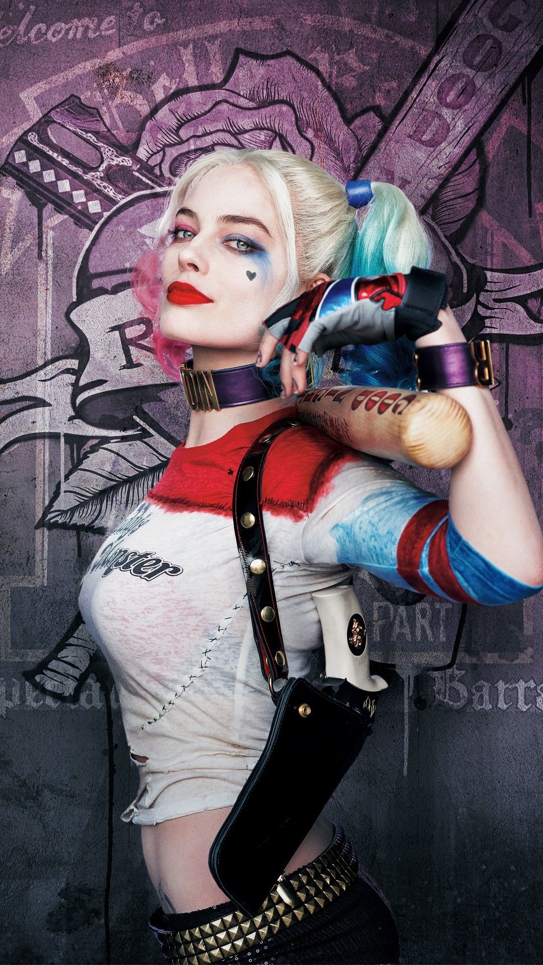 Margot Robbie, Harley Quinn backgrounds, Stunning aesthetics, 1080x1920 Full HD Handy