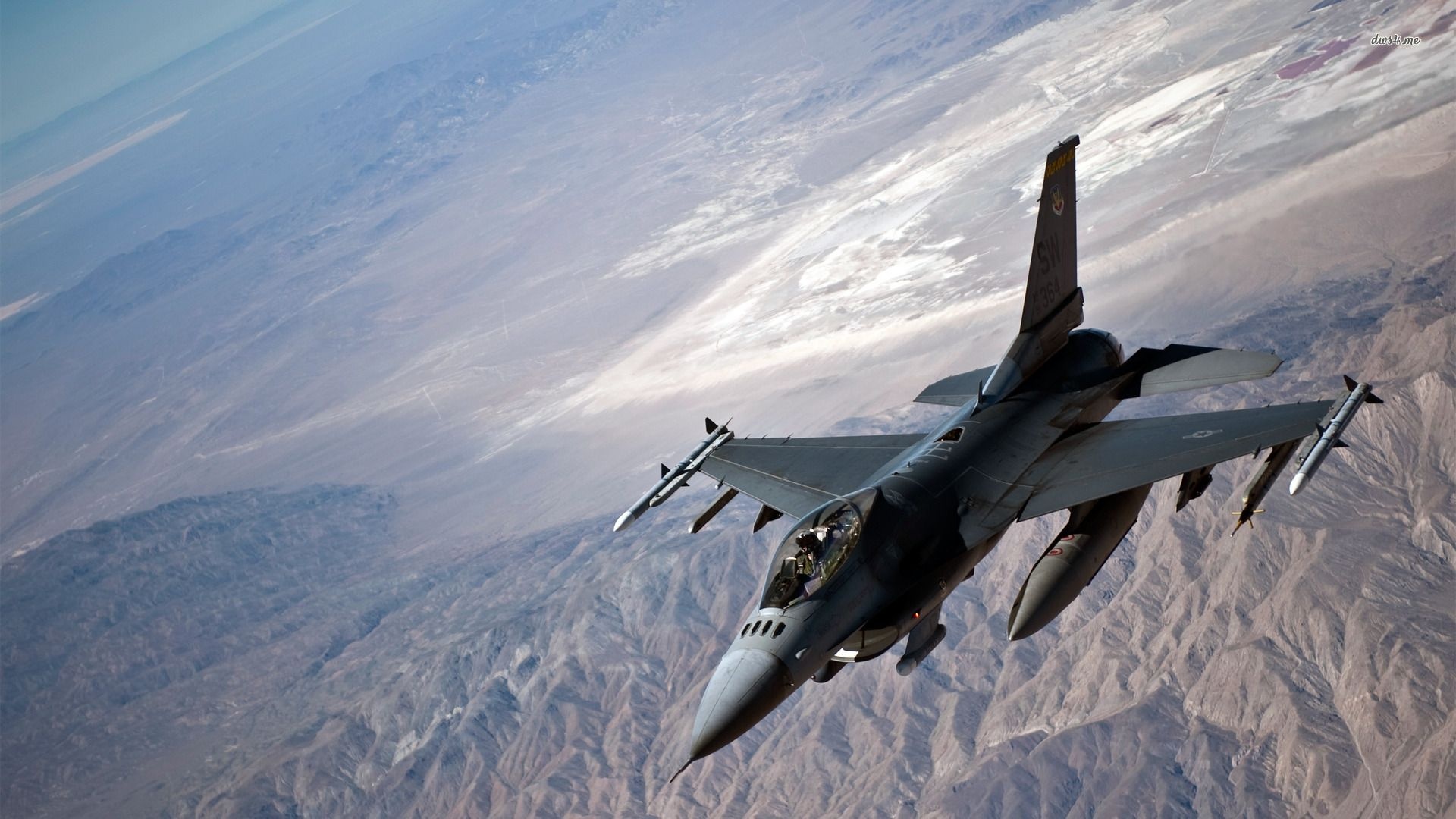 General Dynamics F-16 Fighting Falcon, Military aircraft, 1920x1080 Full HD Desktop