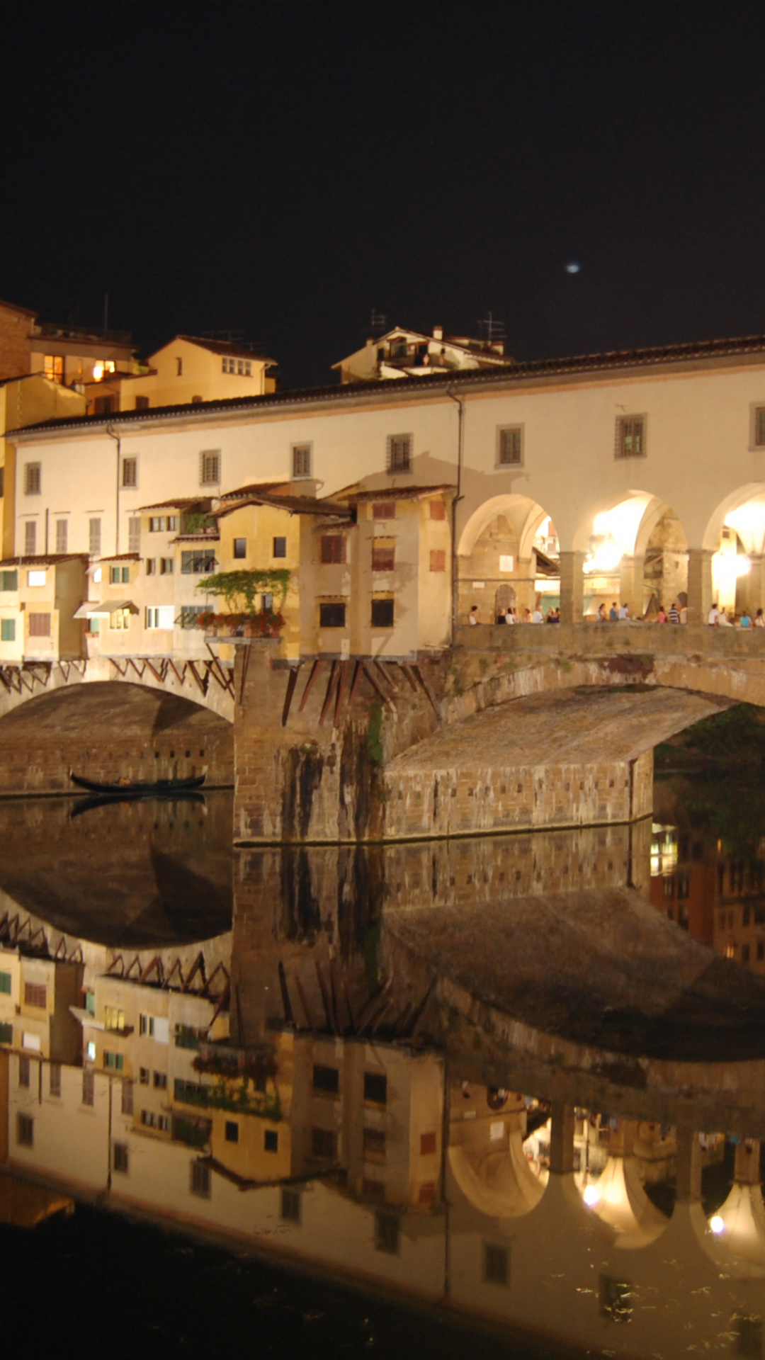 Florence: Ponte Vecchio, The oldest Florentine bridge. 1080x1920 Full HD Wallpaper.