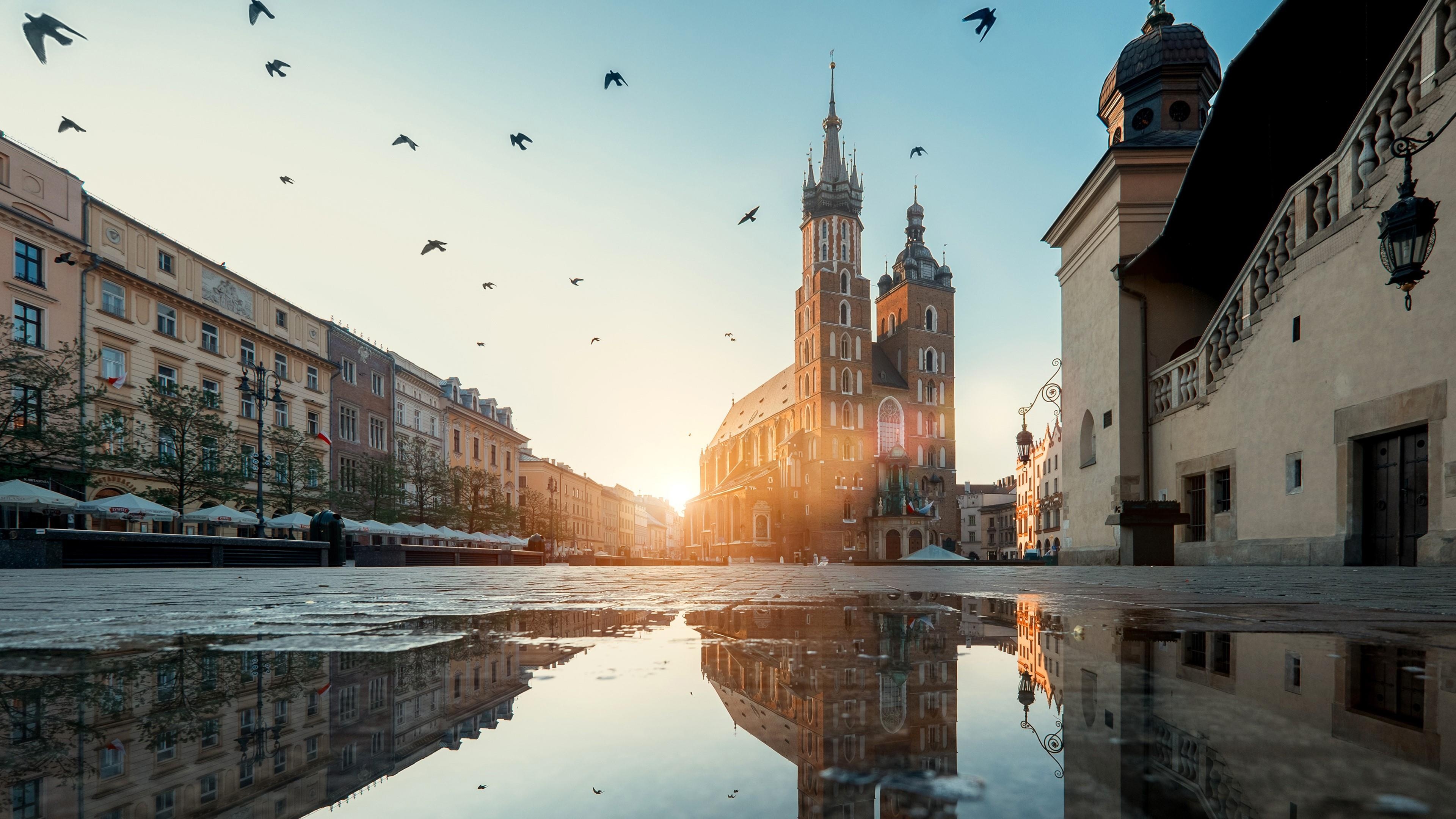 Poland travels, Krakow city, Urbanscapes, Historical landmarks, 3840x2160 4K Desktop