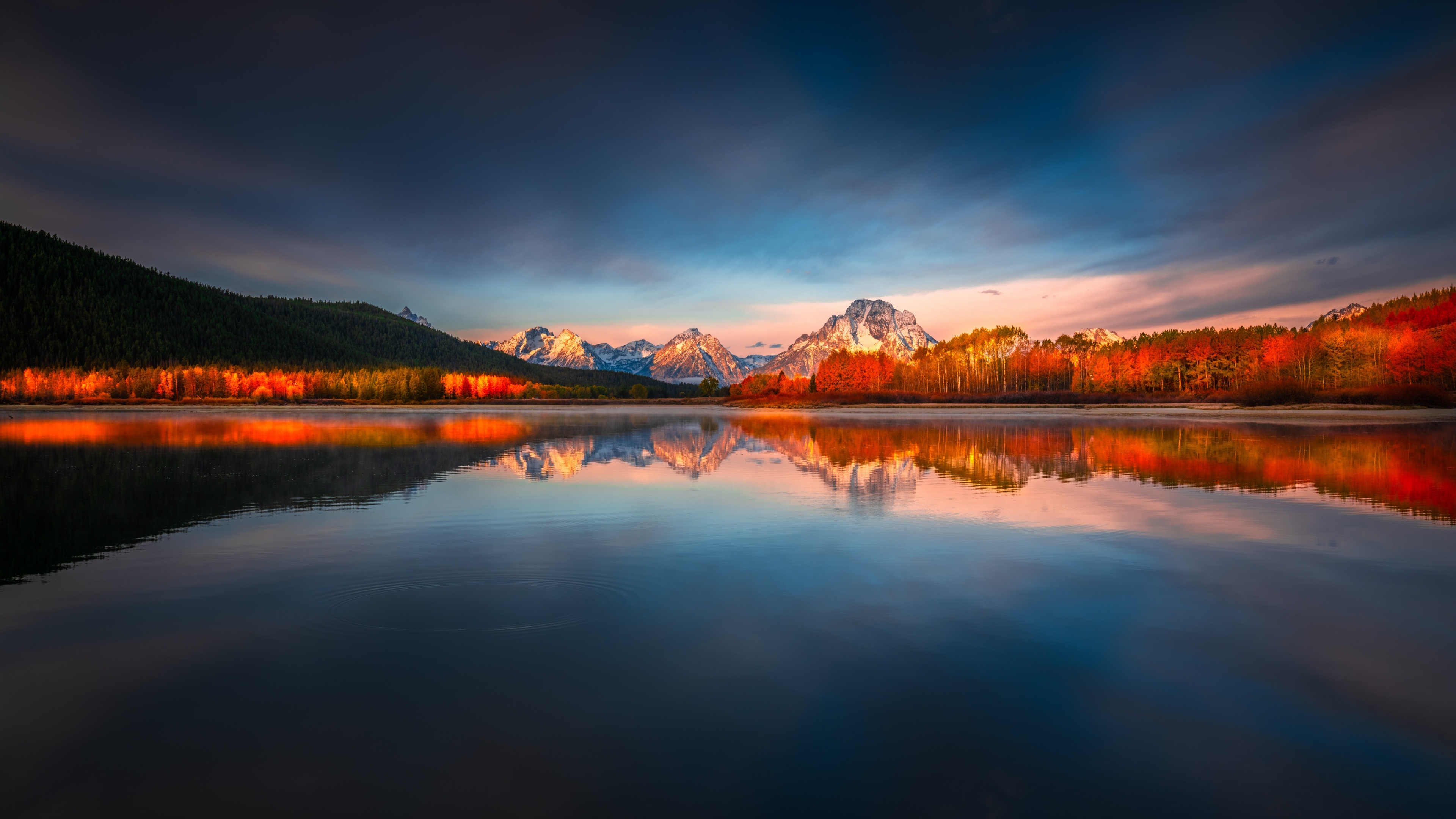Grand Teton National Park, Mount Moran, Wyoming sunrise, Nature, 3840x2160 4K Desktop