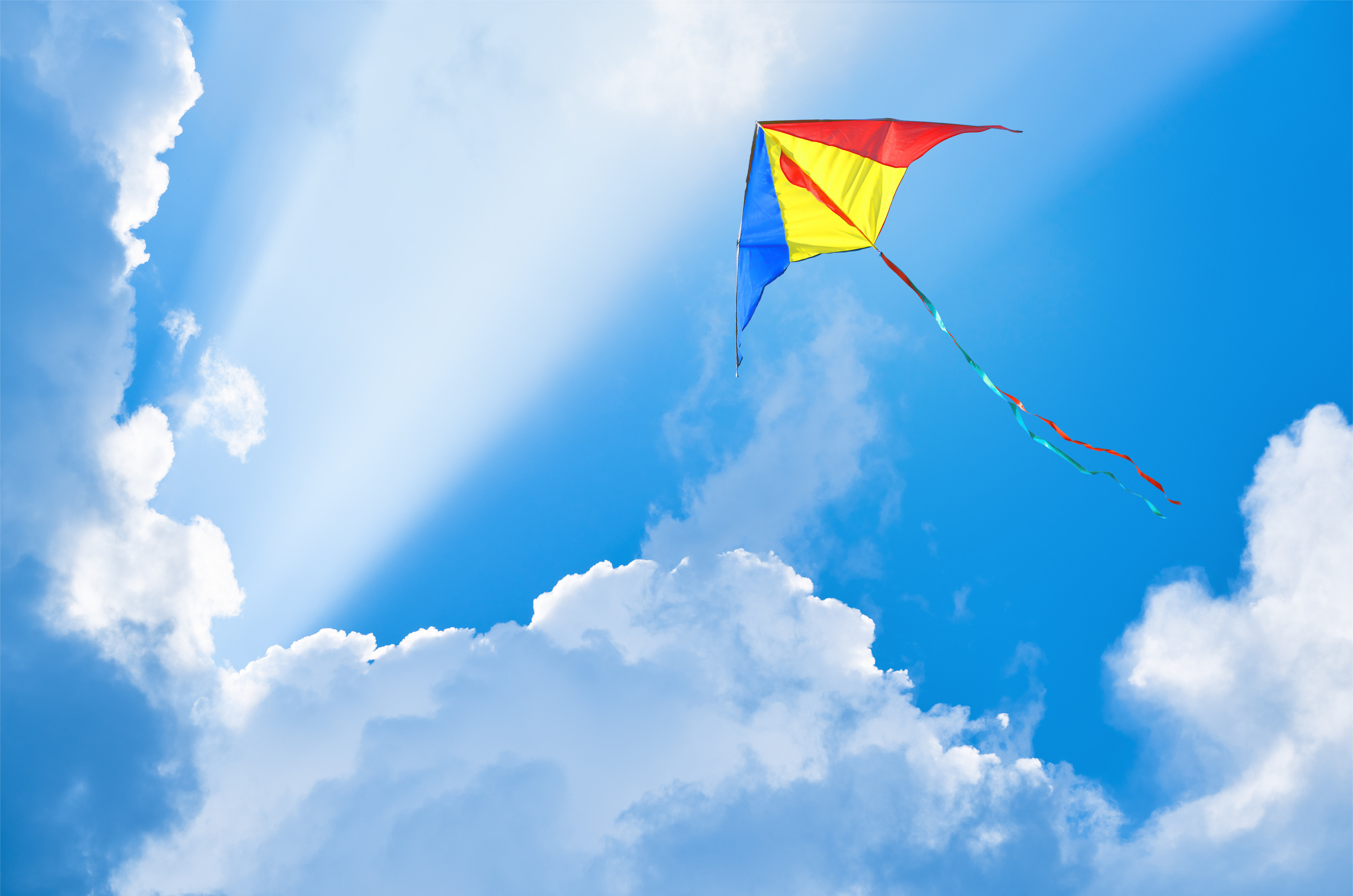 Kite Flying: Hong Kong, Versatile design, Towing point, Blue sky. 3000x1990 HD Background.