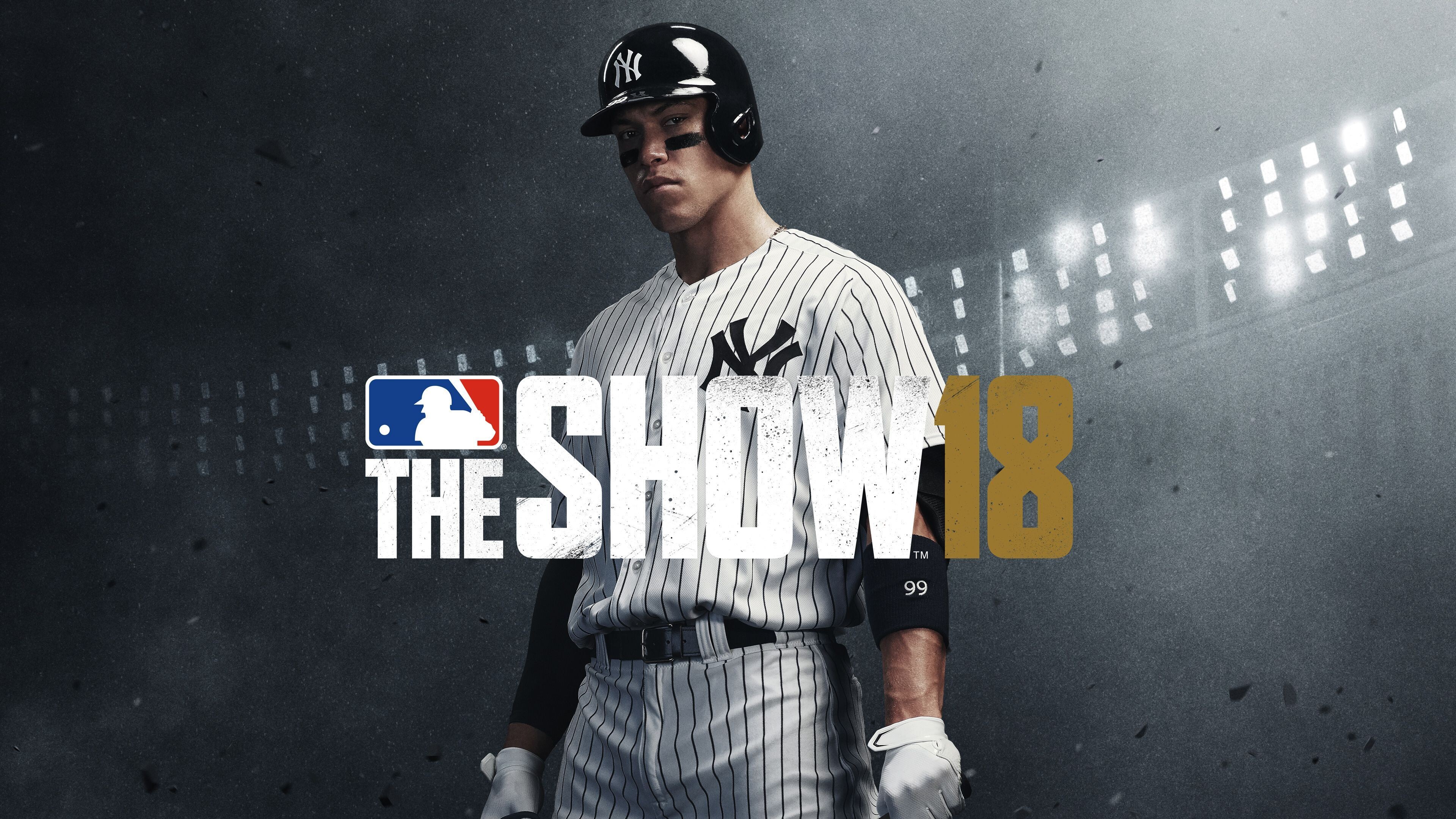 Giancarlo Stanton: MLB The Show 18, A baseball video game by San Diego Studio, New York Yankees outfielder Aaron Judge. 3840x2160 4K Wallpaper.