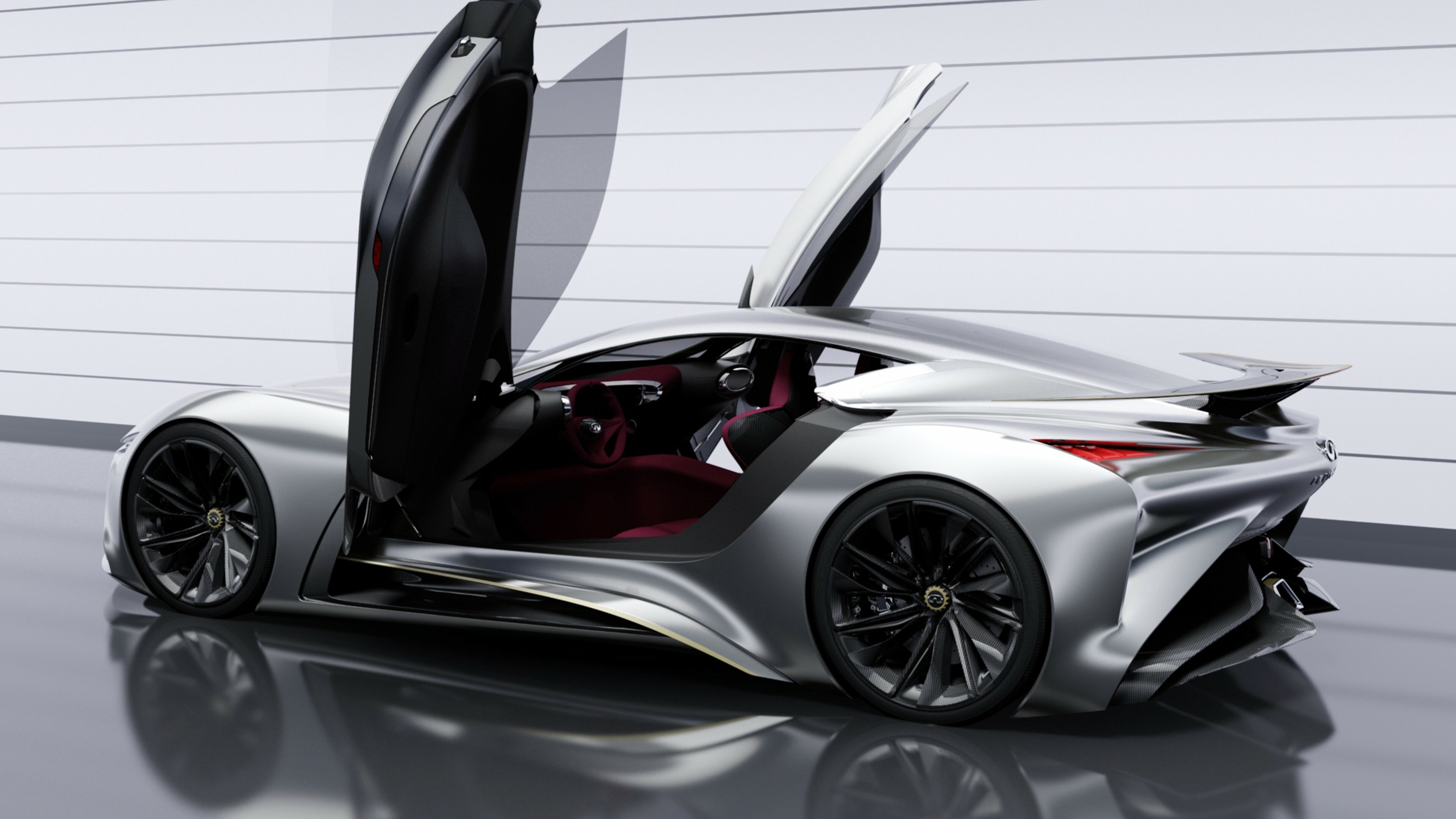 Infiniti: Q Inspiration, Futuristic sedan. 3840x2160 4K Background.