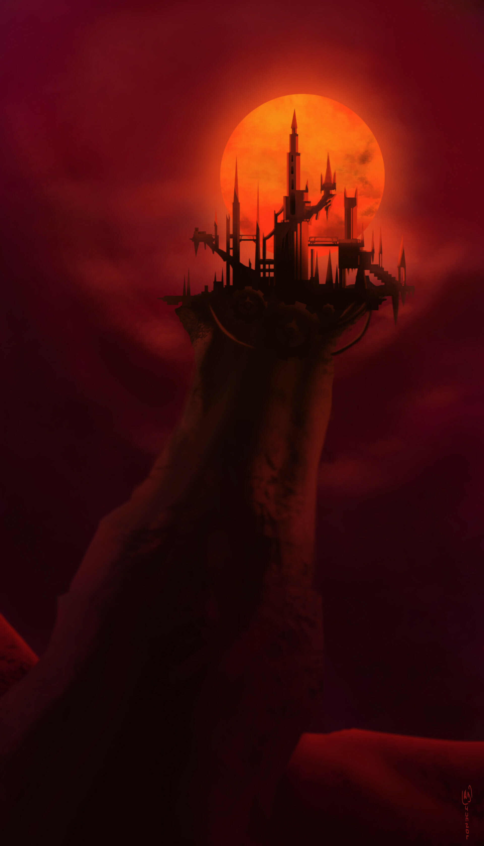 Castlevania (Netflix): Dracula's Castle, Count Dracula's lair and symbol of his magic. 1920x3360 HD Background.