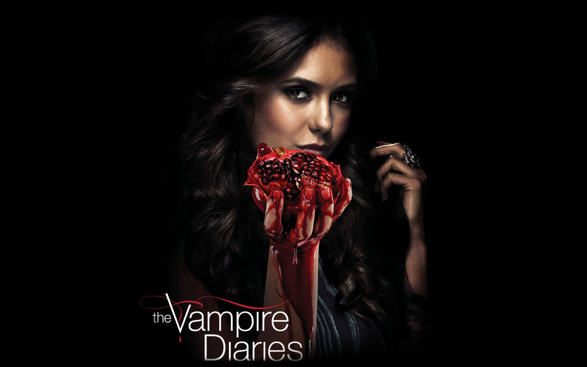 The Vampire Diaries (TV Series): Character Poster, Heart And Blood Look Like Pomegranate And Juice, Katherine Pierce. 1920x1200 HD Background.