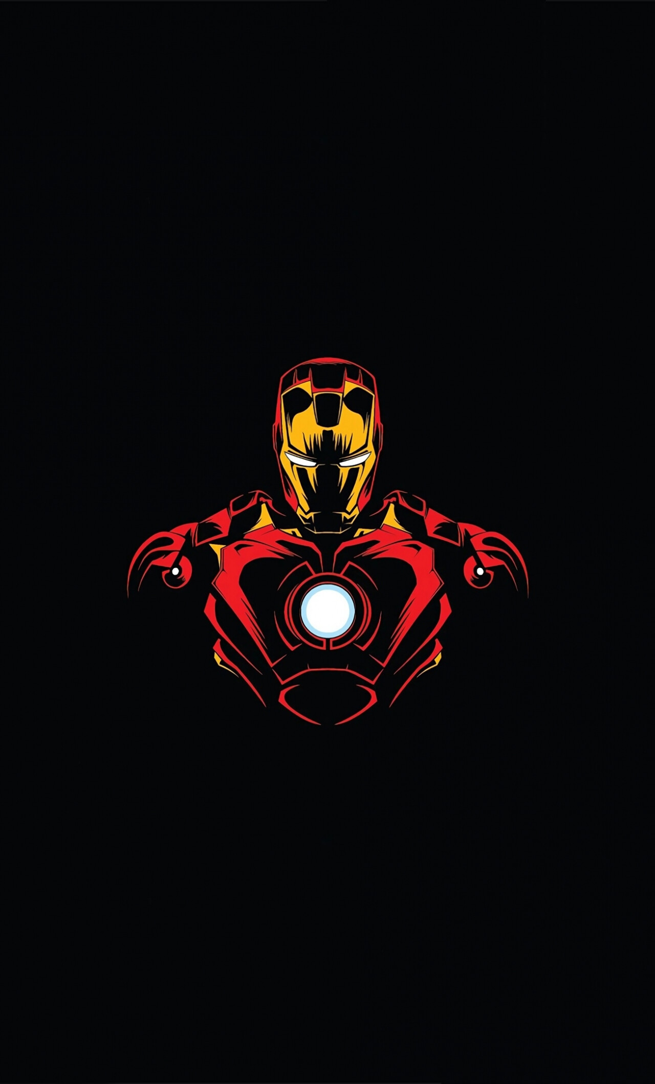 Marvel Heroes: Iron Man, A superhero appearing in American comic books, Minimalistic. 1280x2120 HD Wallpaper.