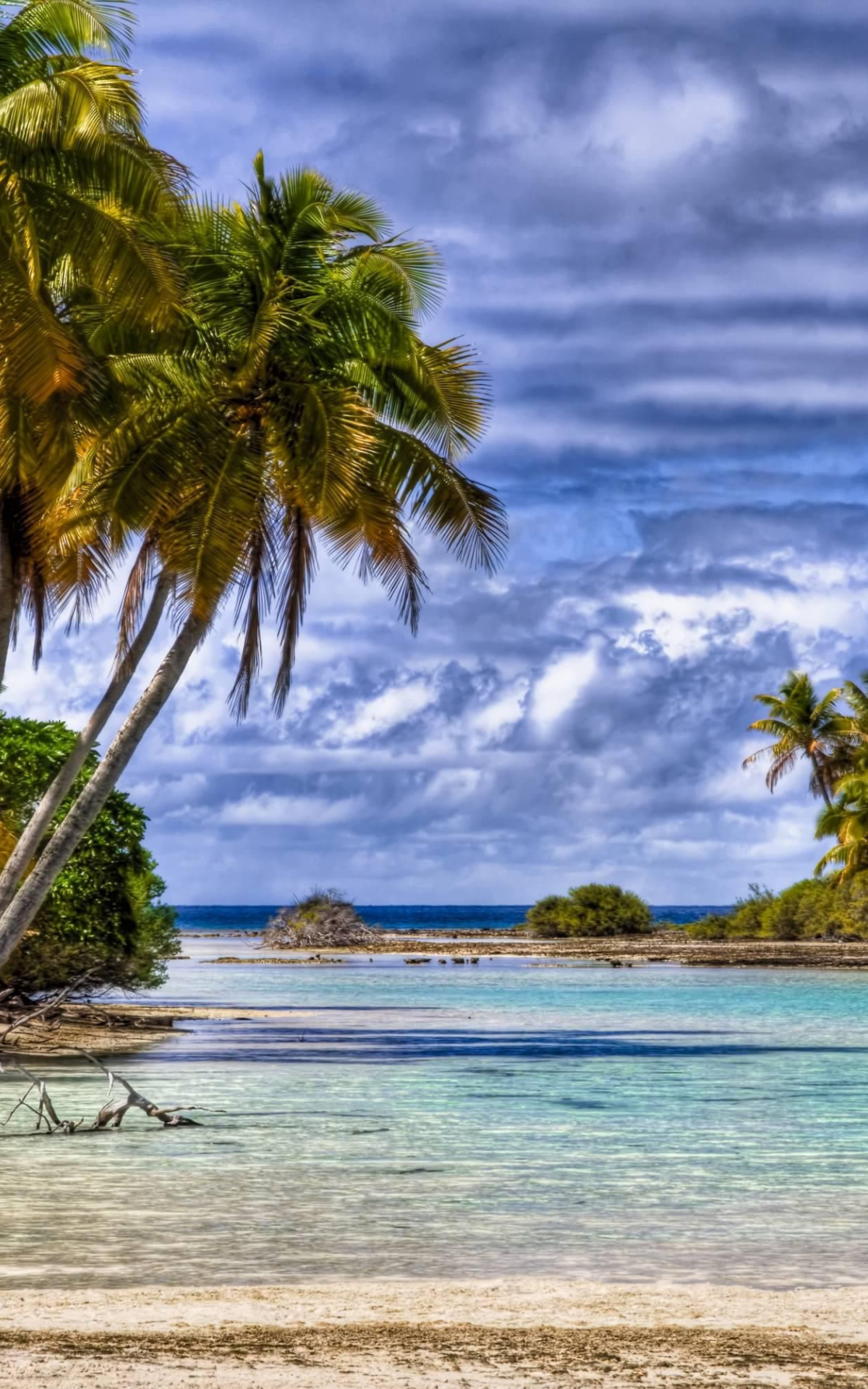 Rangiroa Atoll, South Pacific tropical island, HD wallpaper, Travels, 1200x1920 HD Phone