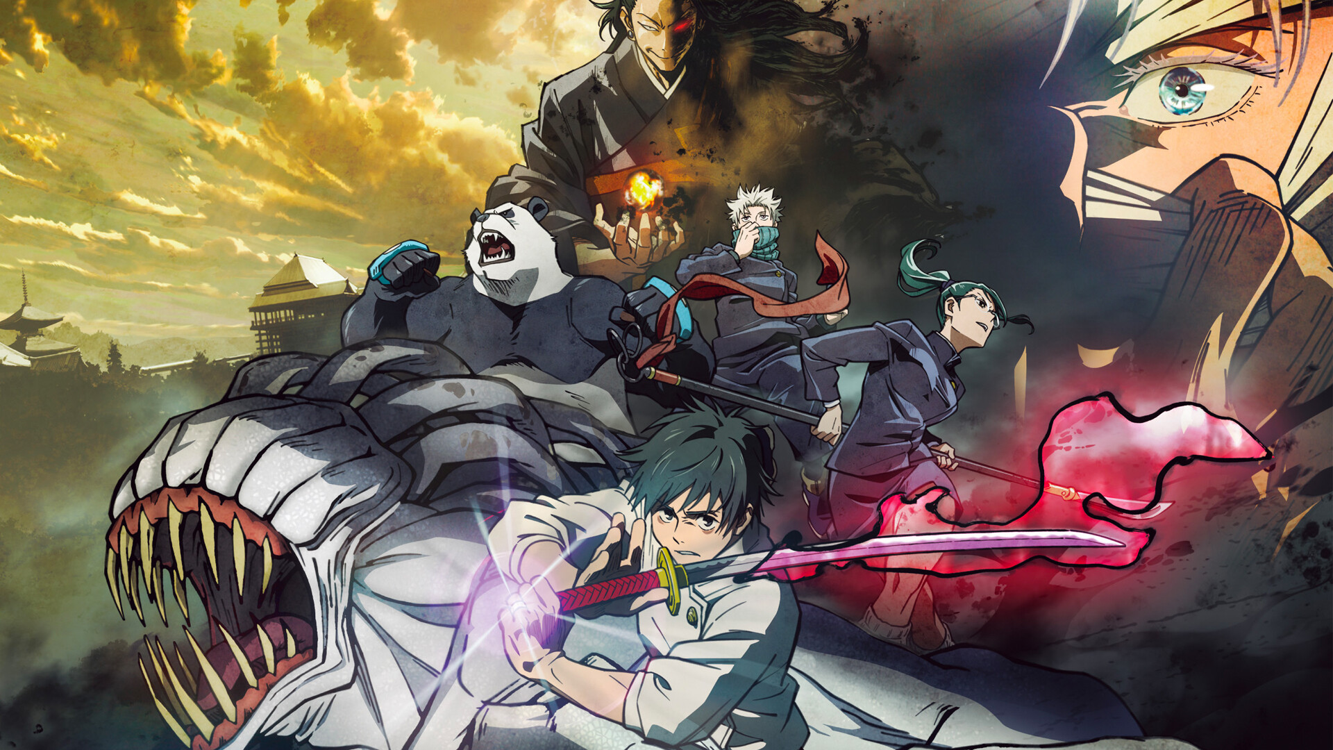 Jujutsu Kaisen 0: The Movie: Anime, Japanese animation studio MAPPA’s signature art style. 1920x1080 Full HD Background.