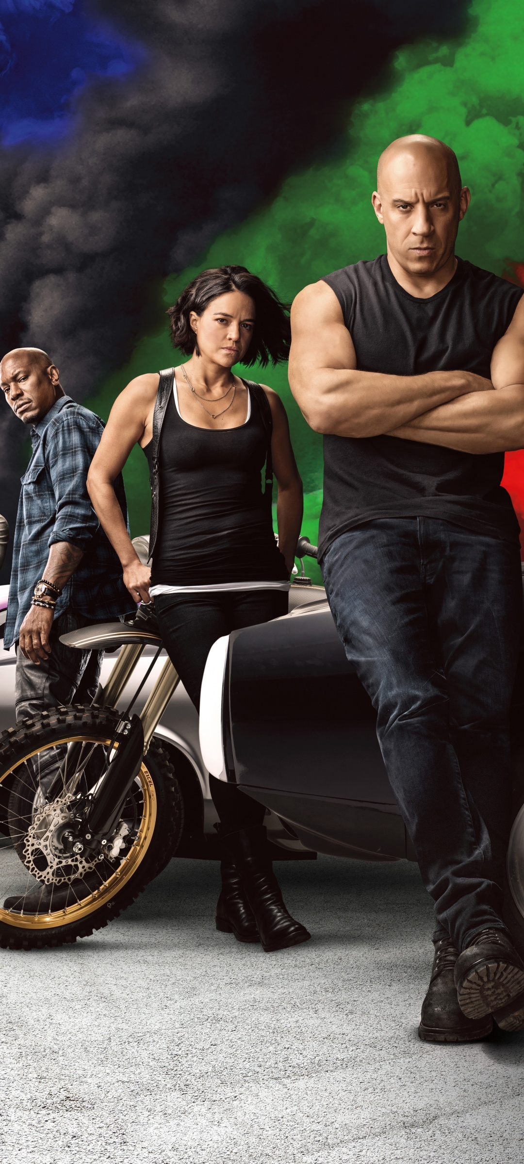 Fast and Furious 9, Vin Diesel, Jordana Brewster, Ludacris, 1080x2400 HD Handy