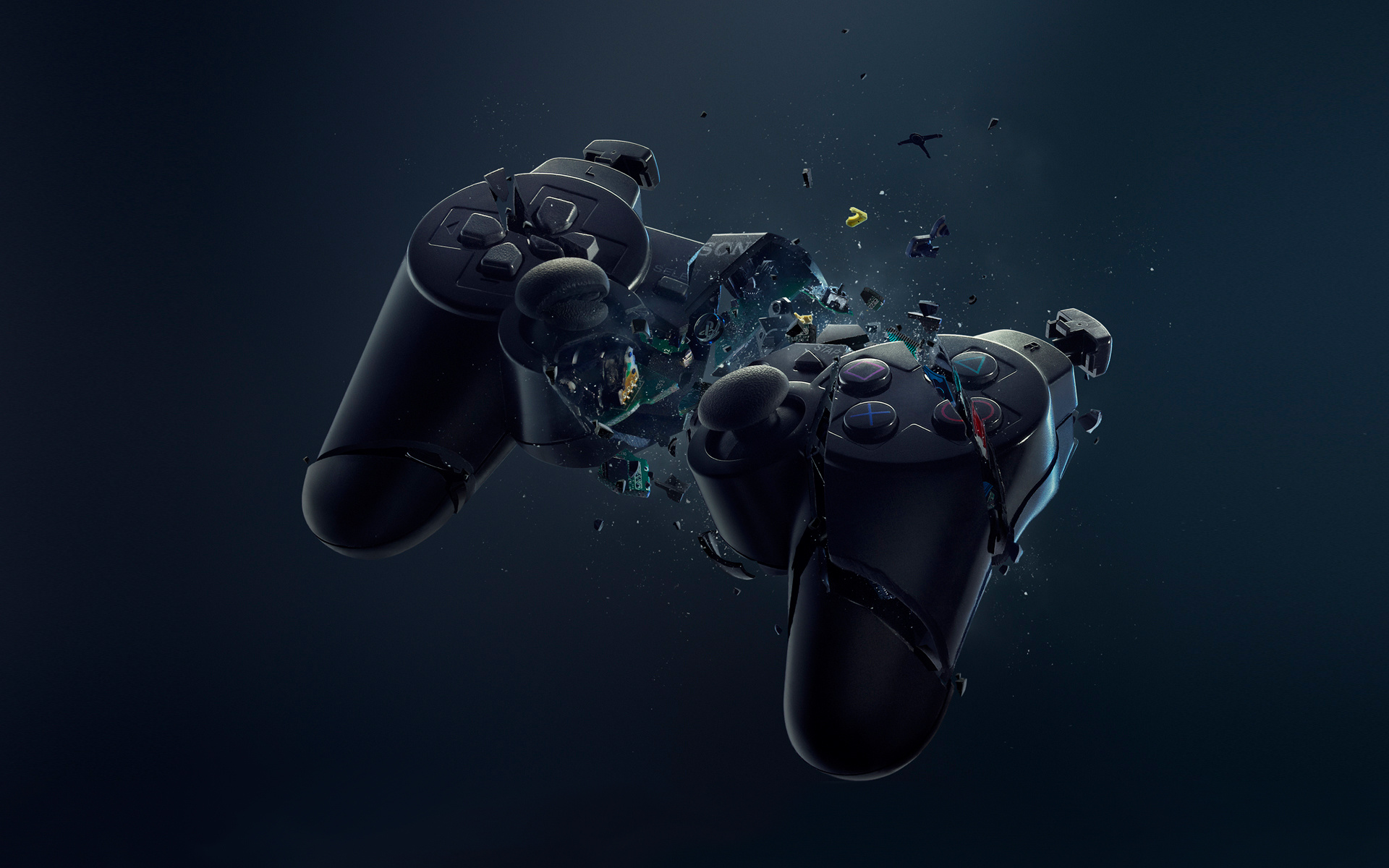 The PlayStation: The DualSense controller, An input device used with video games. 1920x1200 HD Wallpaper.