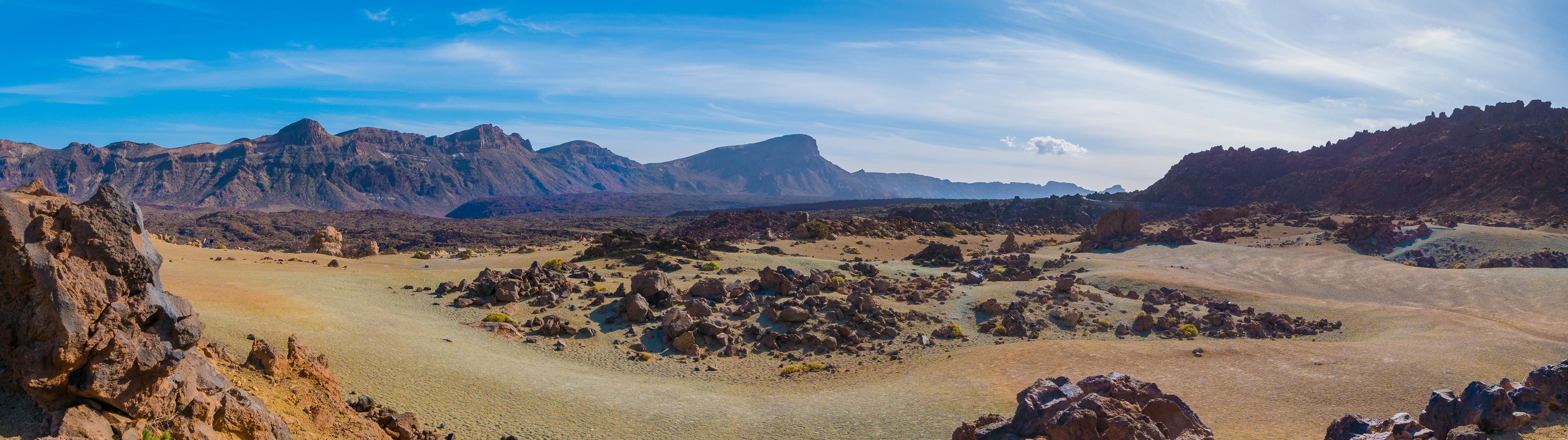 Teide National Park, Travels, Spain, Landscape, 3840x1080 Dual Screen Desktop