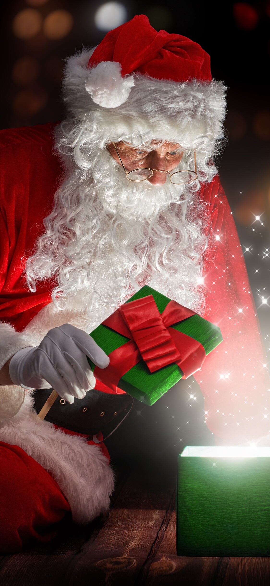 Santa Claus: The Night Before Christmas, Father Christmas, Holidays. 1130x2440 HD Wallpaper.