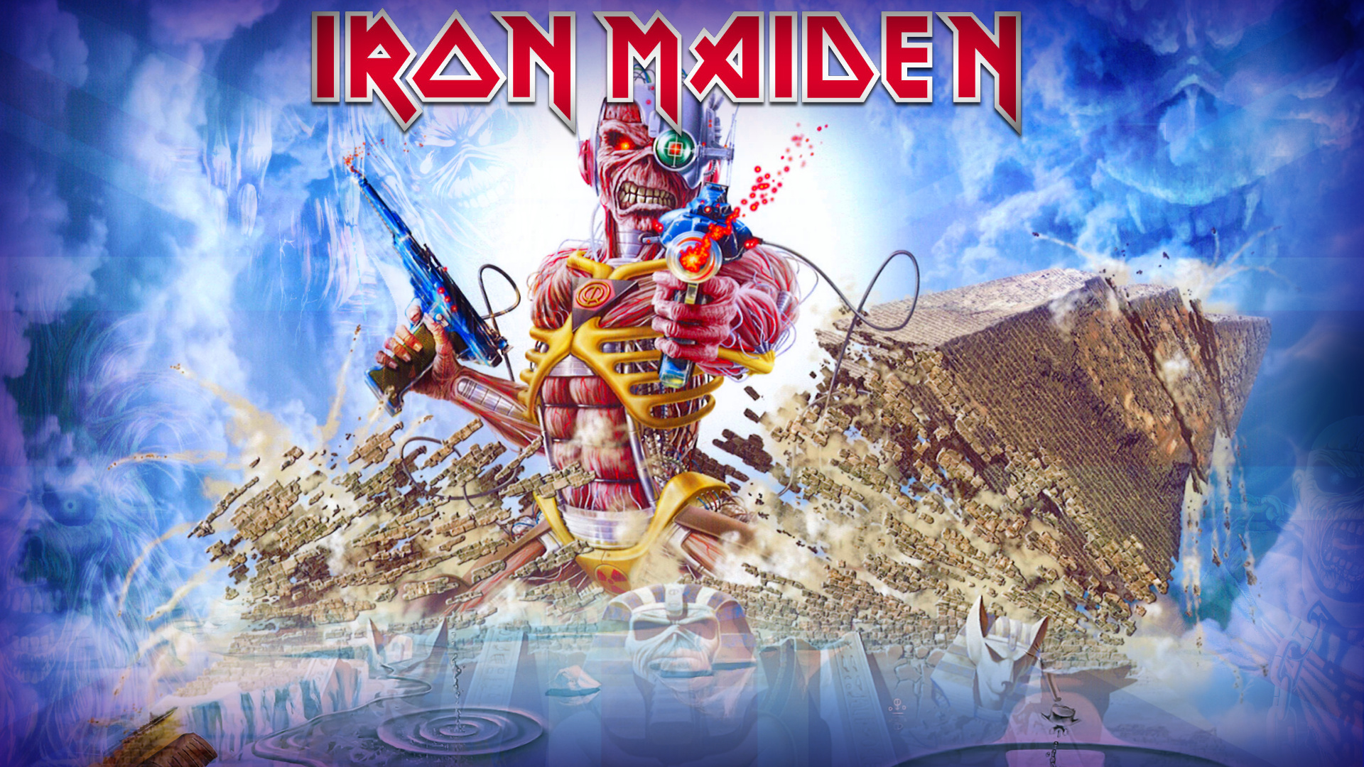Iron Maiden Band Music, Iconic band logo, Symbol of metal, Recognizable insignia, 1920x1080 Full HD Desktop