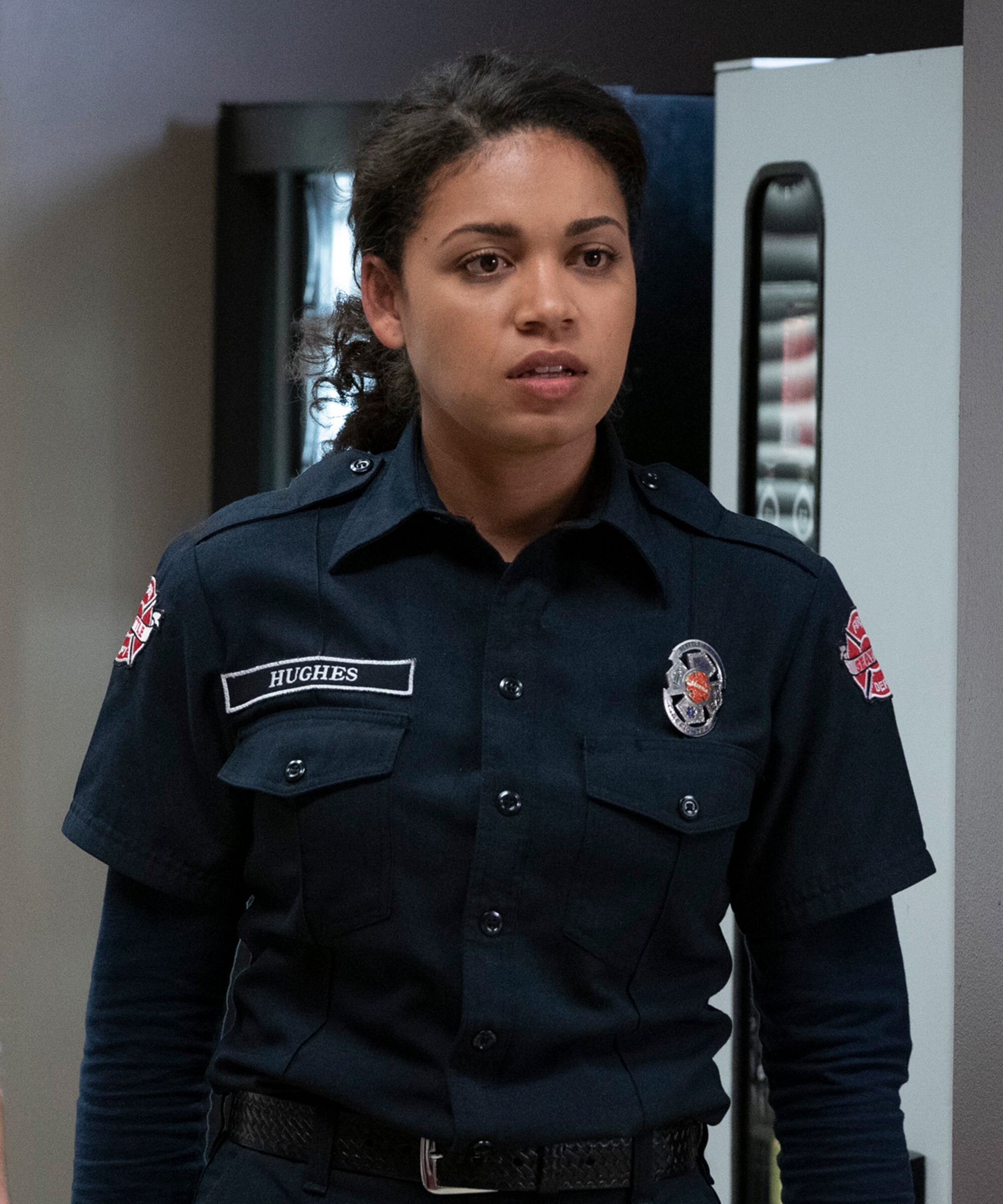 Station 19 (TV Series): Victoria "Vic" Hughes, Firefighter, Barrett Doss, American Actress And Singer. 2000x2400 HD Background.